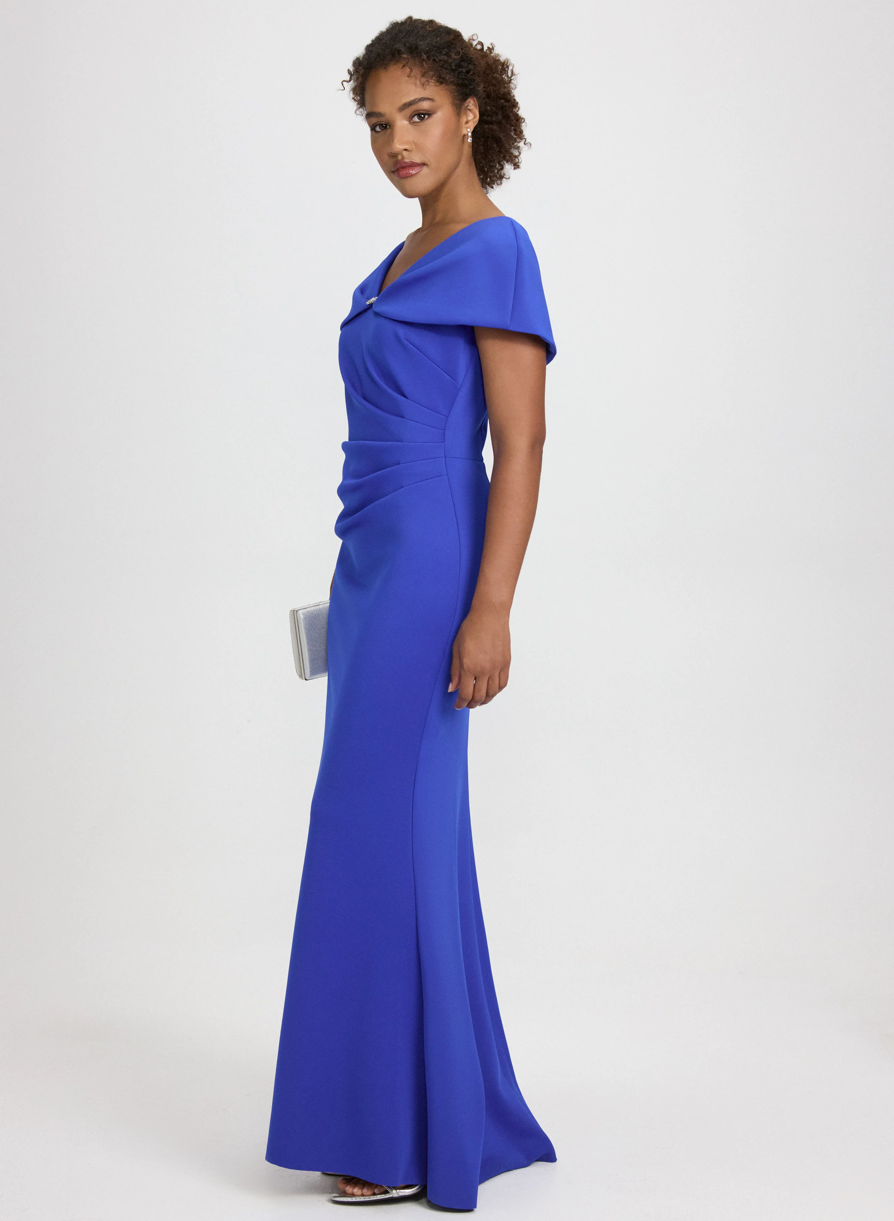 Embellished Capelet Sleeve Dress - Image 2