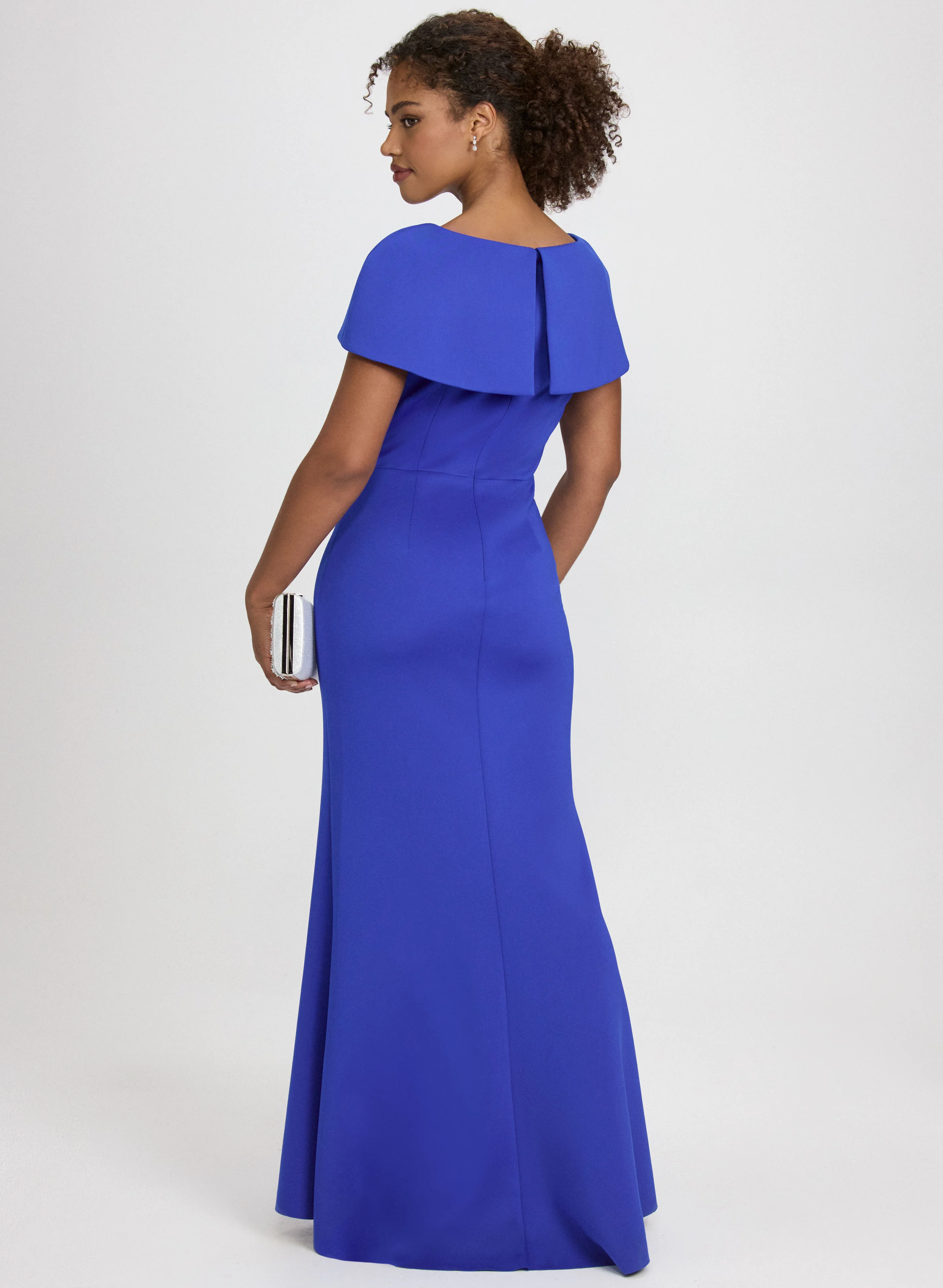 Embellished Capelet Sleeve Dress - Image 4