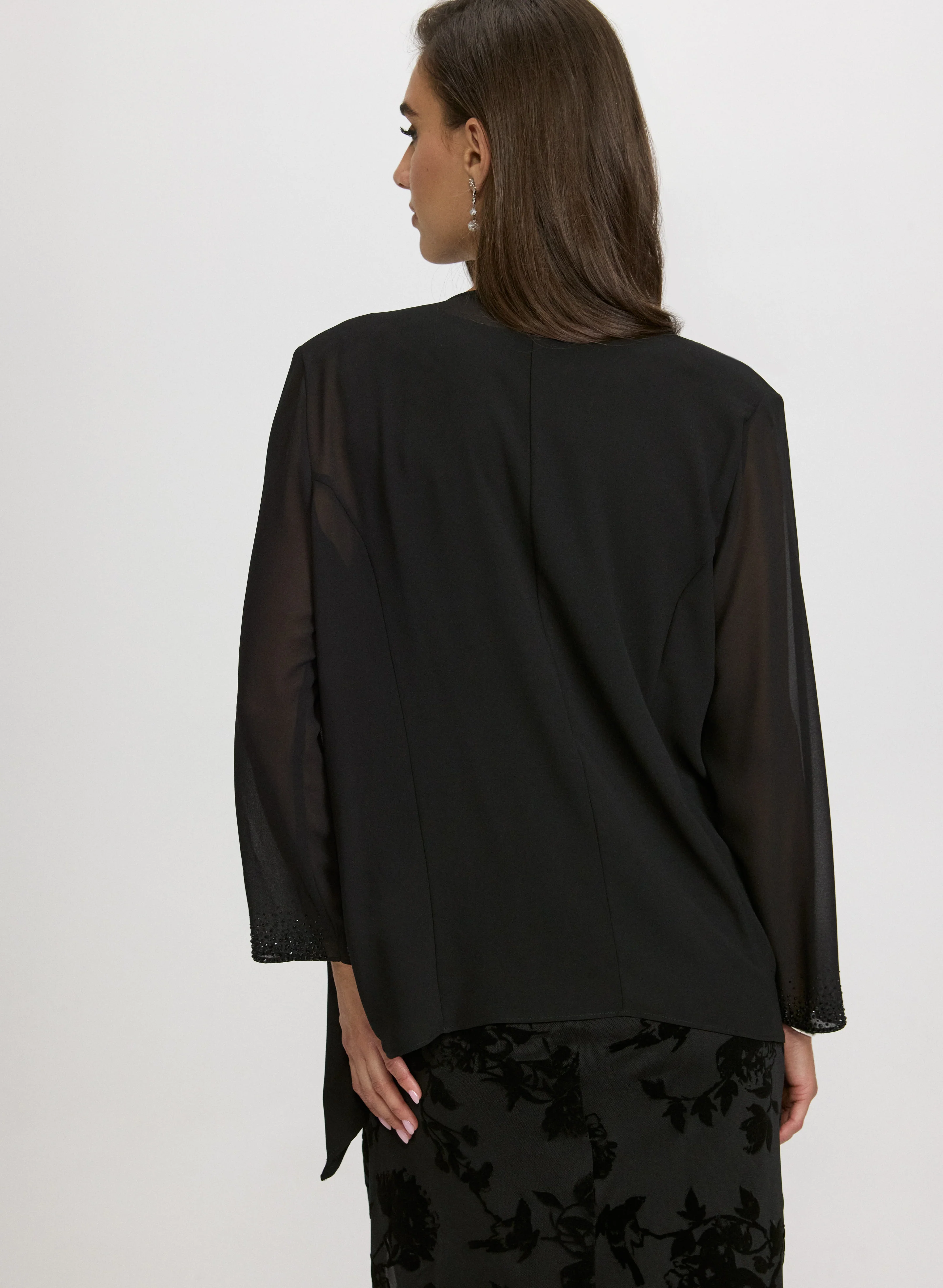 Embellished Chiffon Cardigan - Image 4
