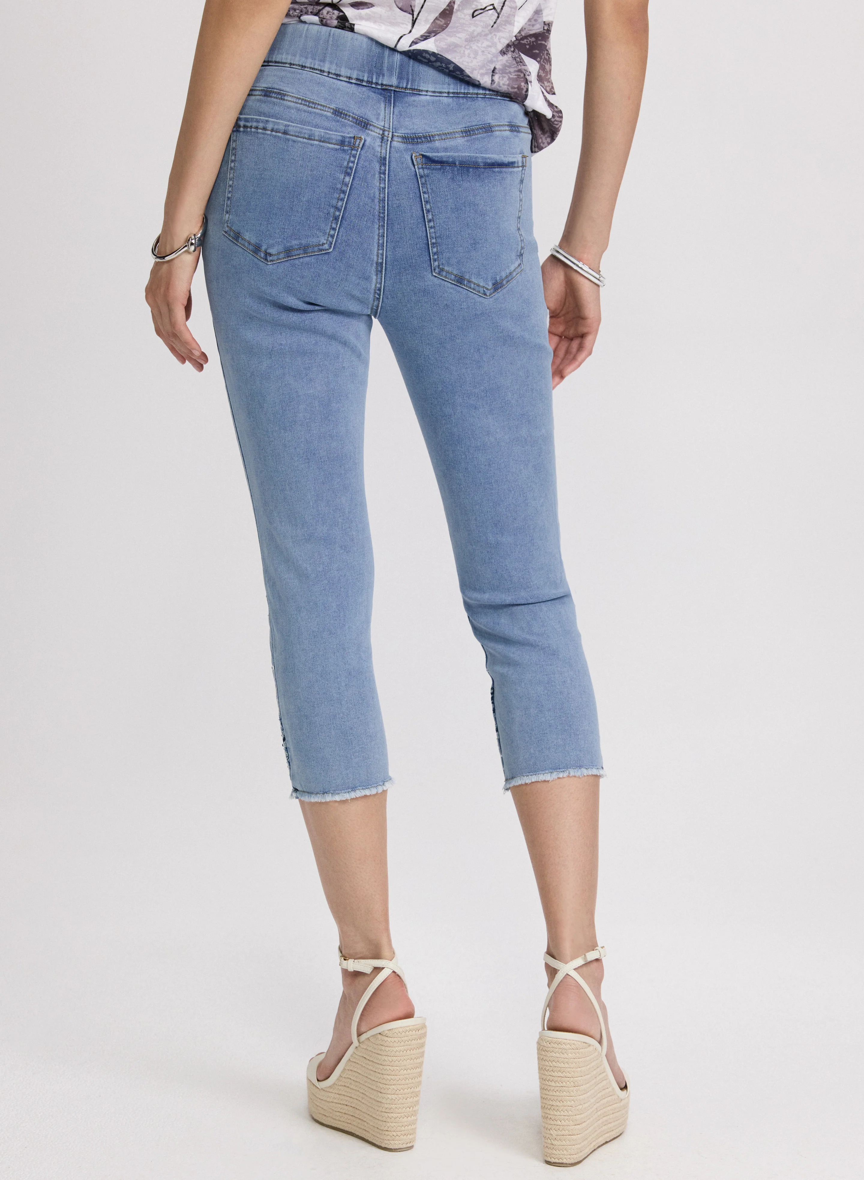 Embellished Denim Capris - Image 5