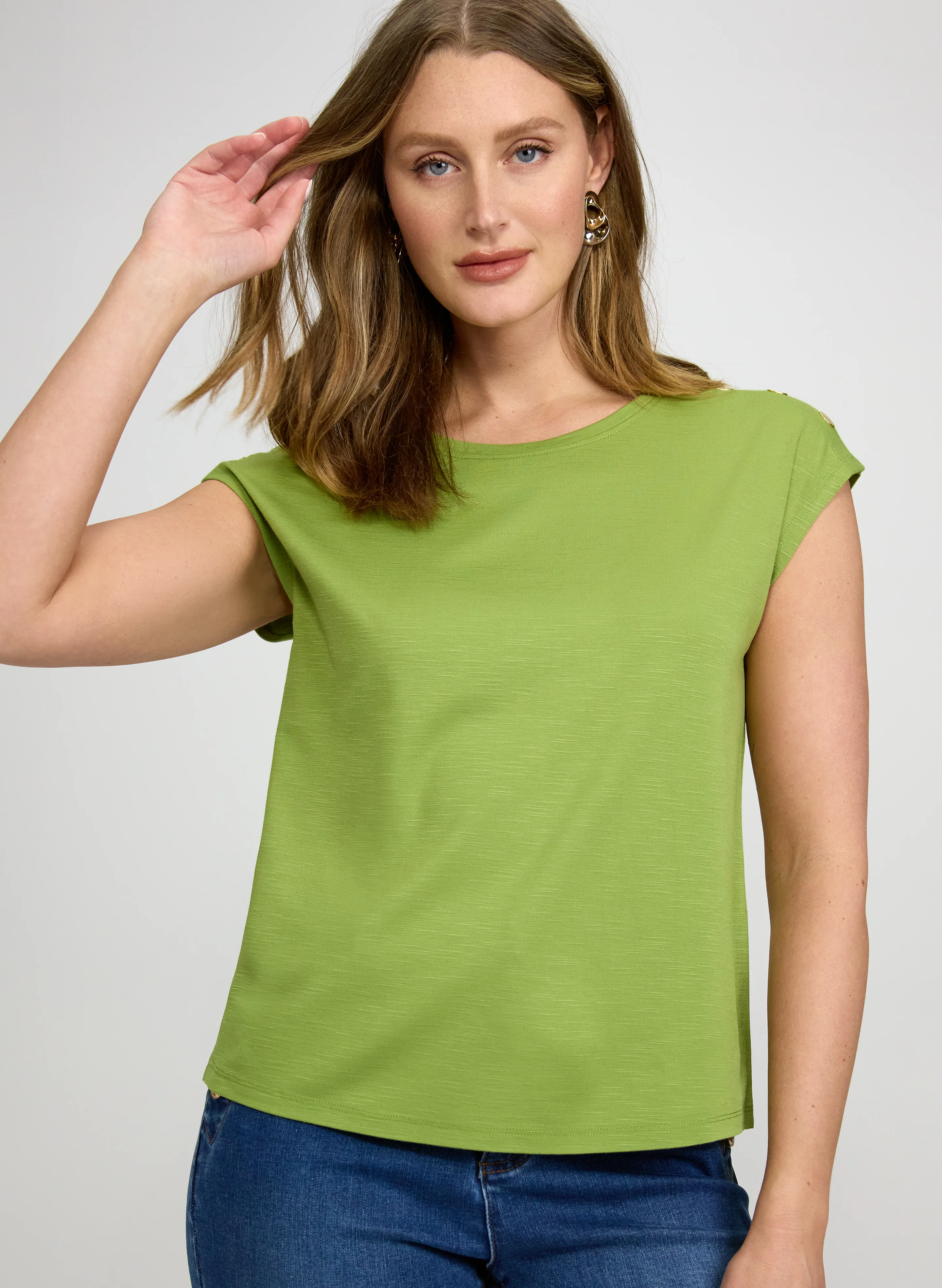 Embellished Drop Shoulder T-Shirt