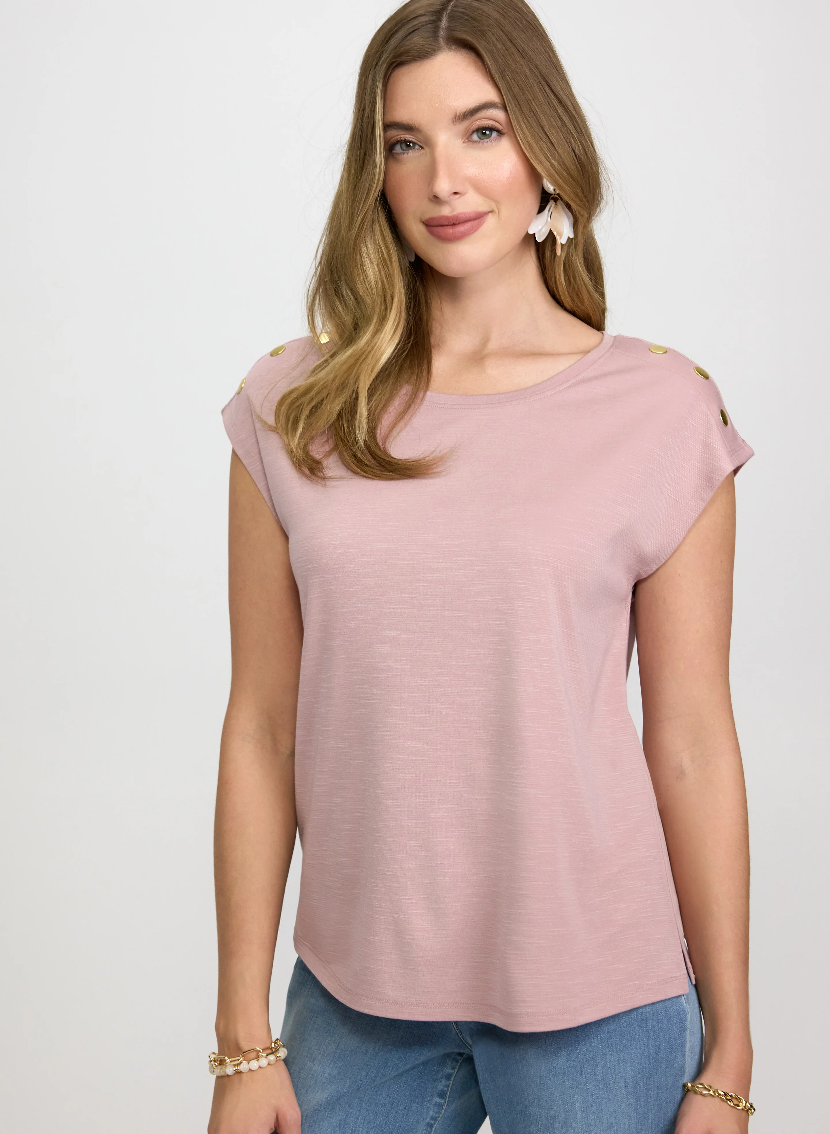 Embellished Drop Shoulder T-Shirt