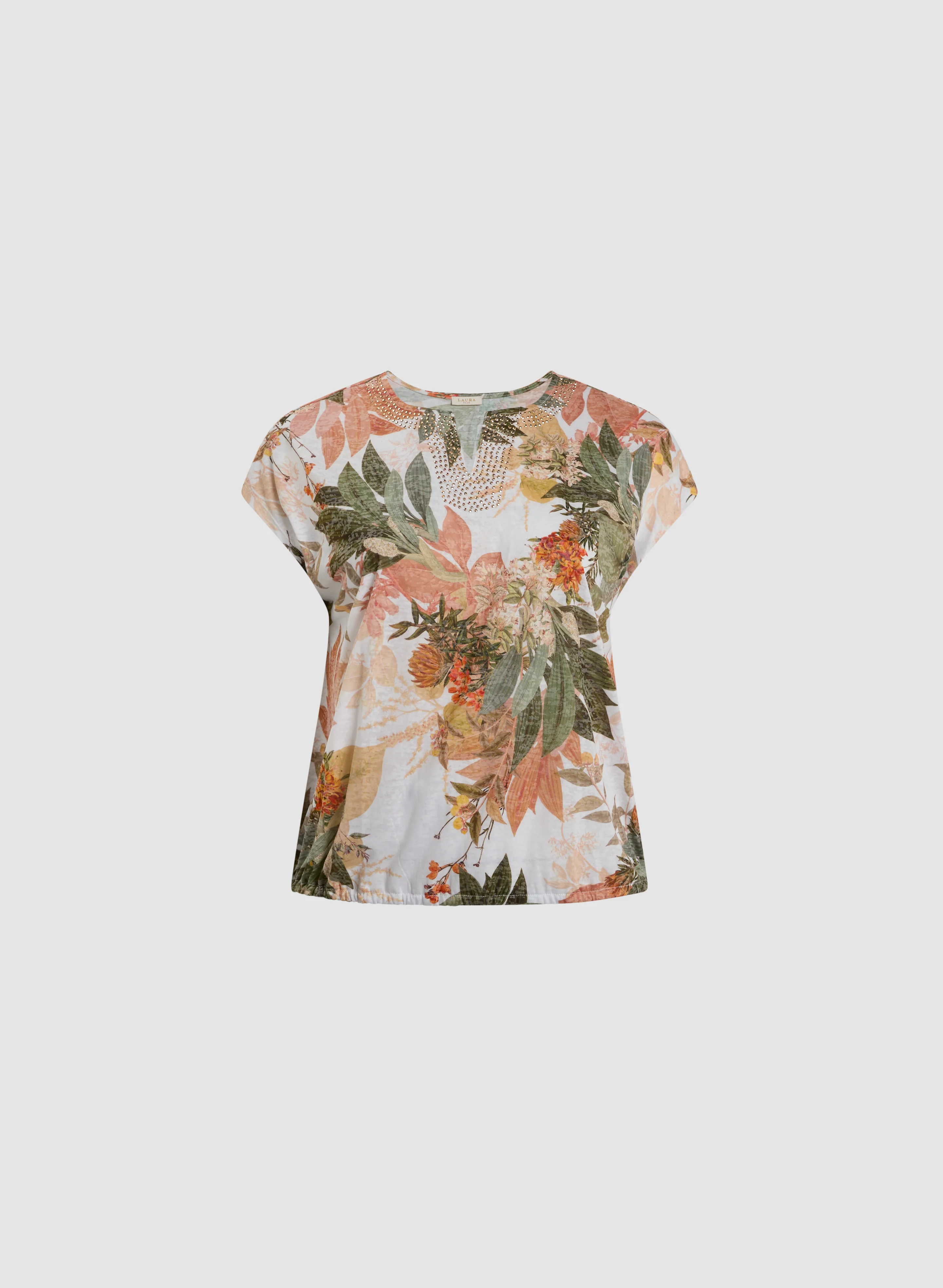 Embellished Floral Burnout T-Shirt - Image 6