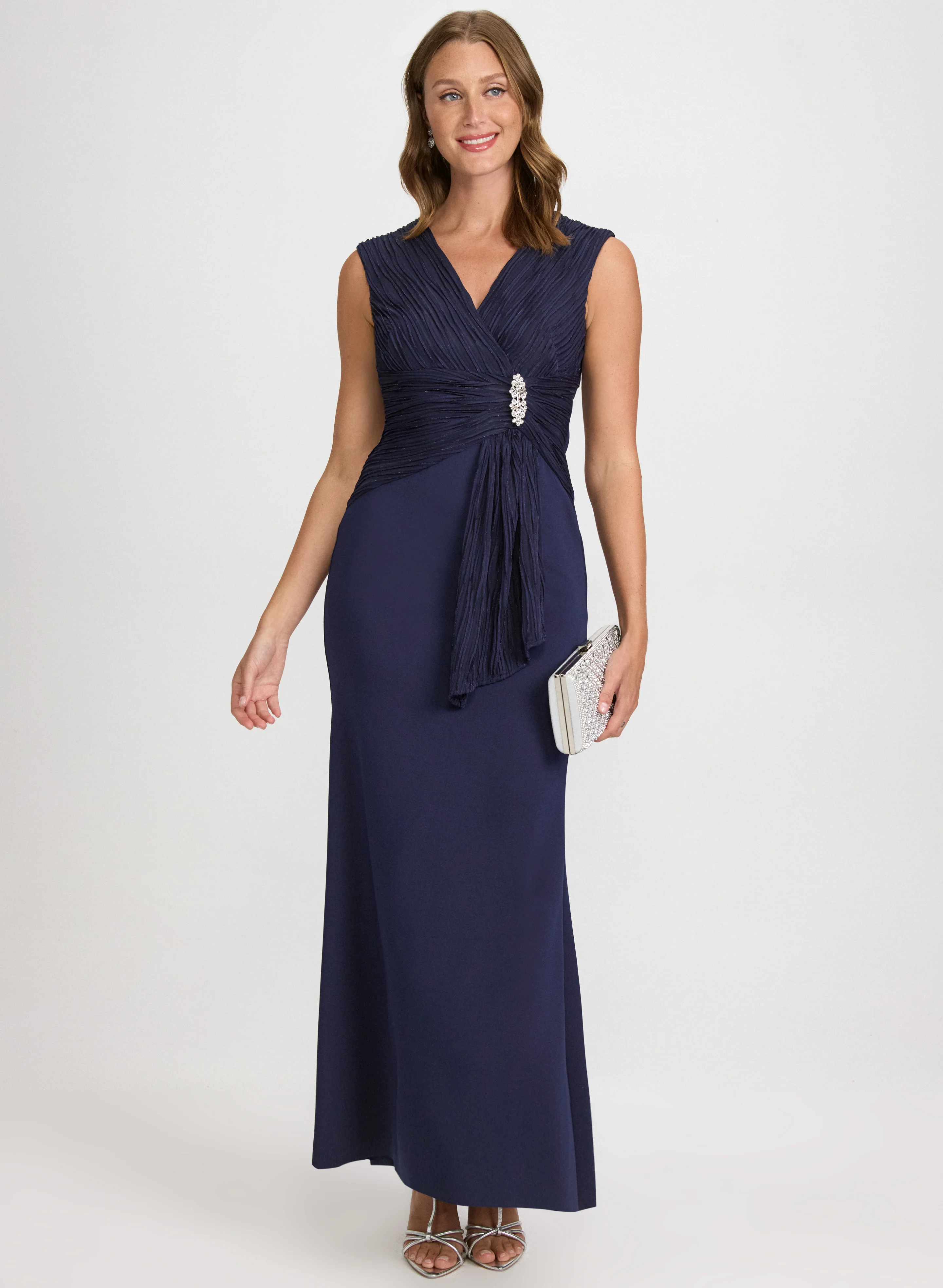 Embellished Flounce Detail Dress