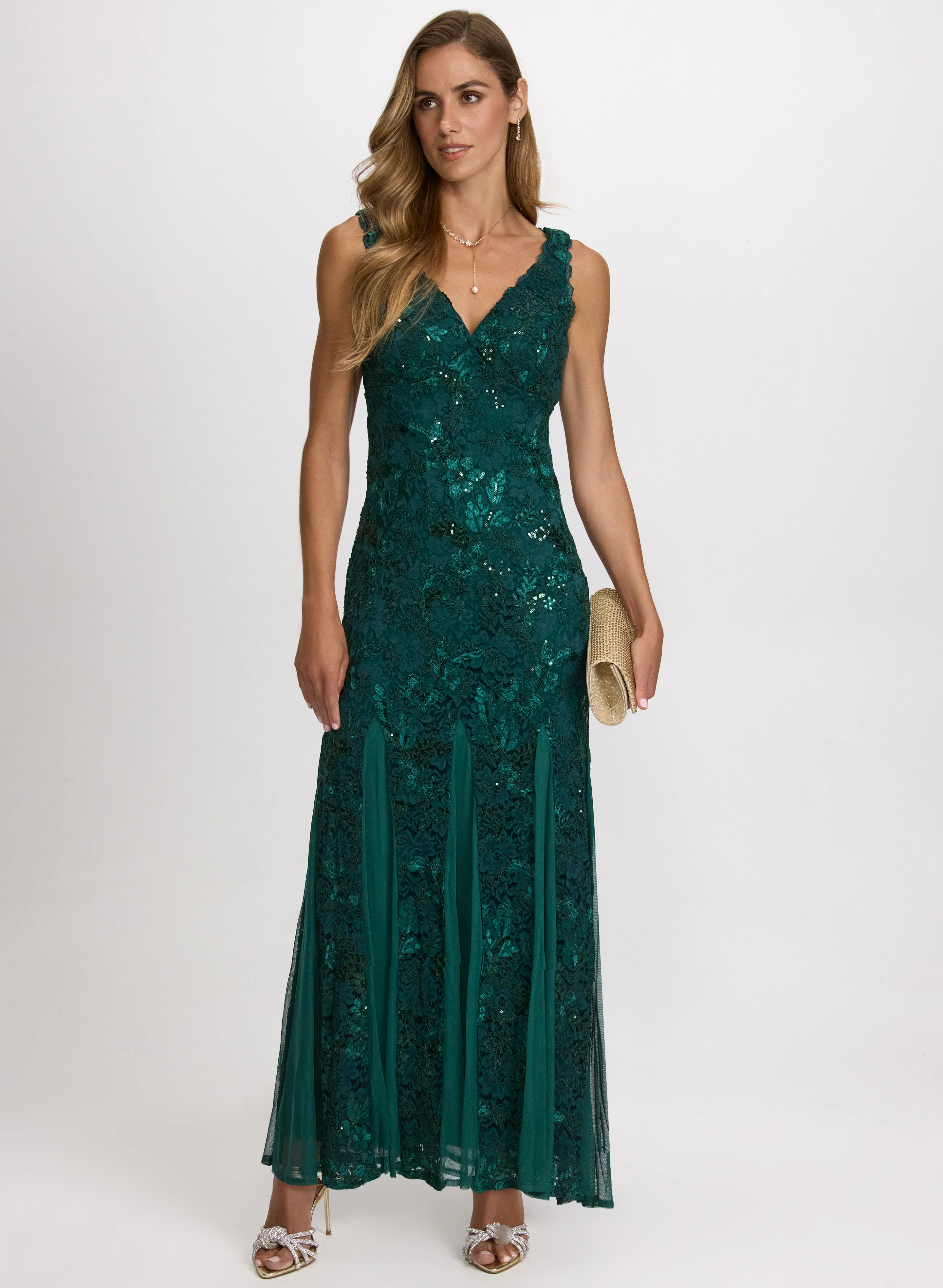 Embellished Lace Dress