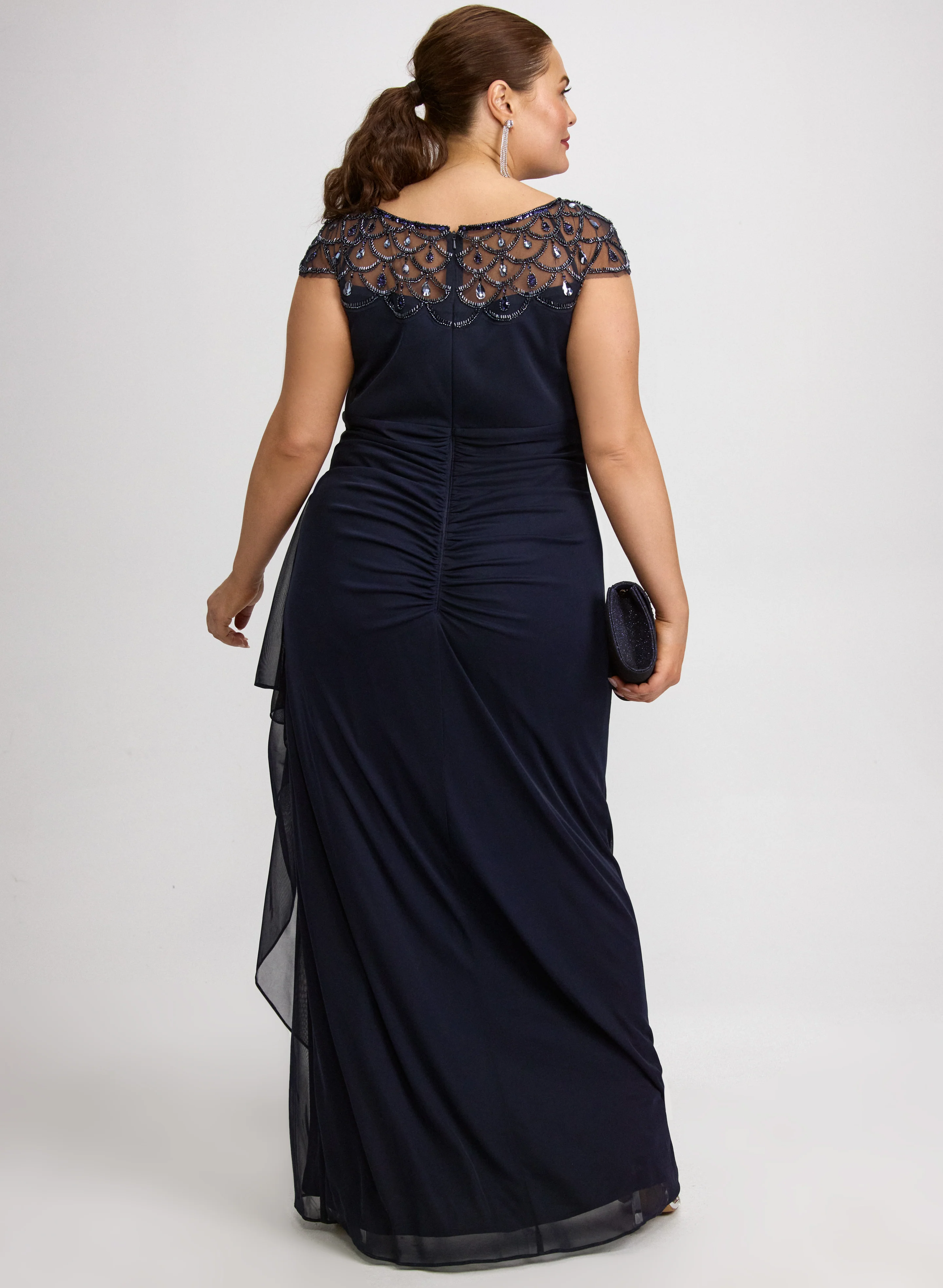 Embellished Mesh Dress - Image 4