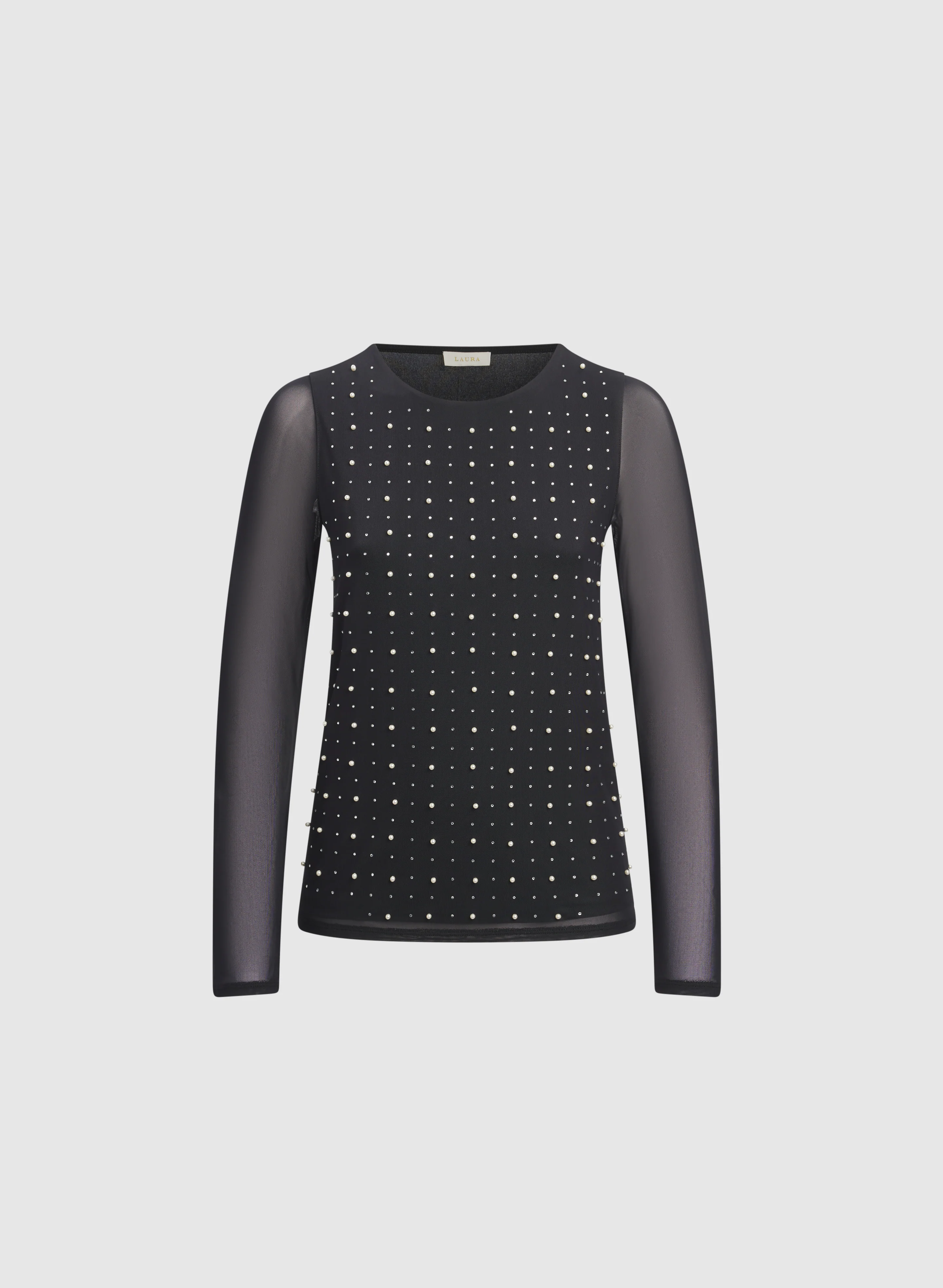 Embellished Mesh Top - Image 6