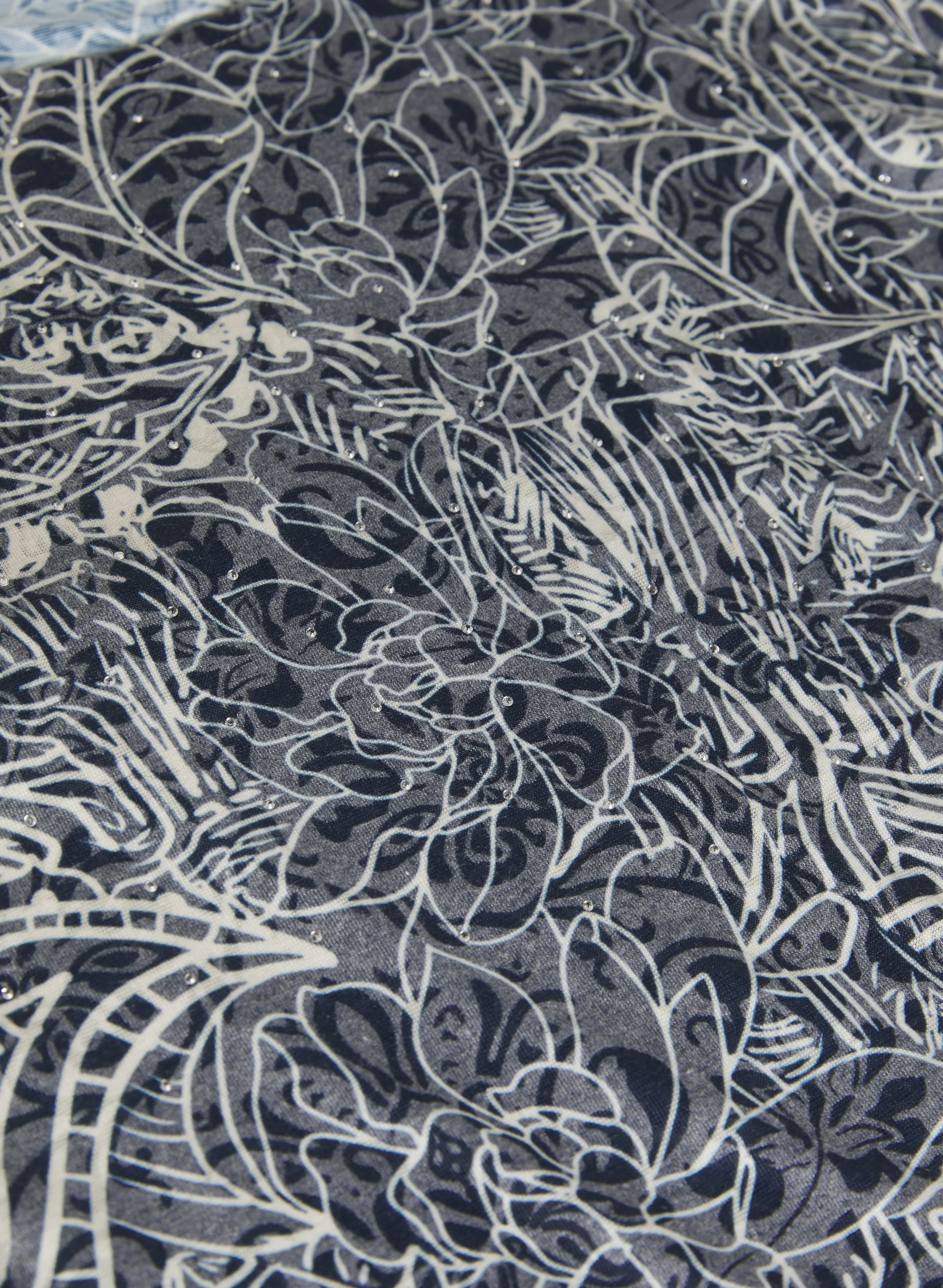 Embellished Mixed Print T-Shirt - Image 7