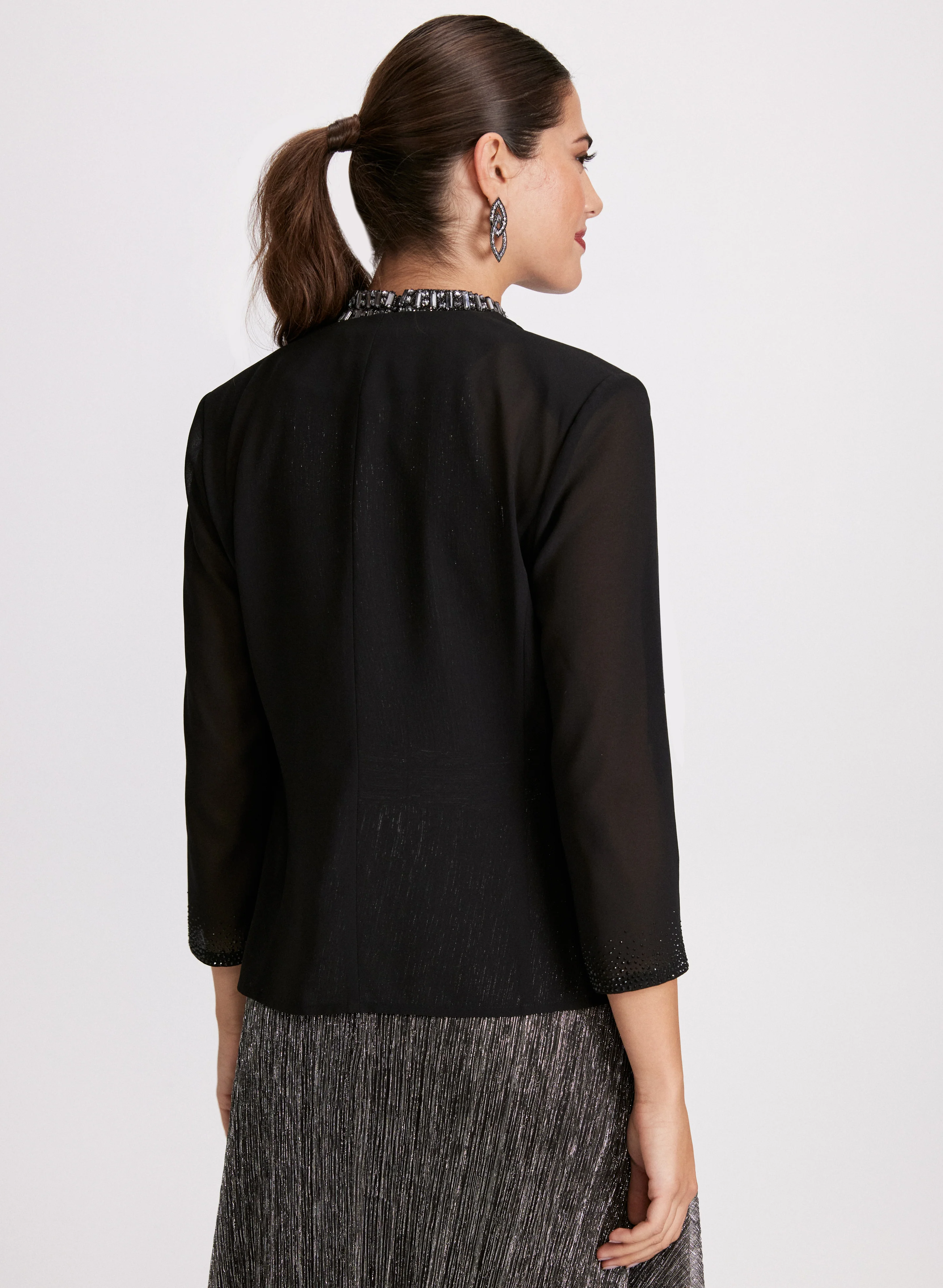 Compli K - Embellished Open Front Bolero - Image 2