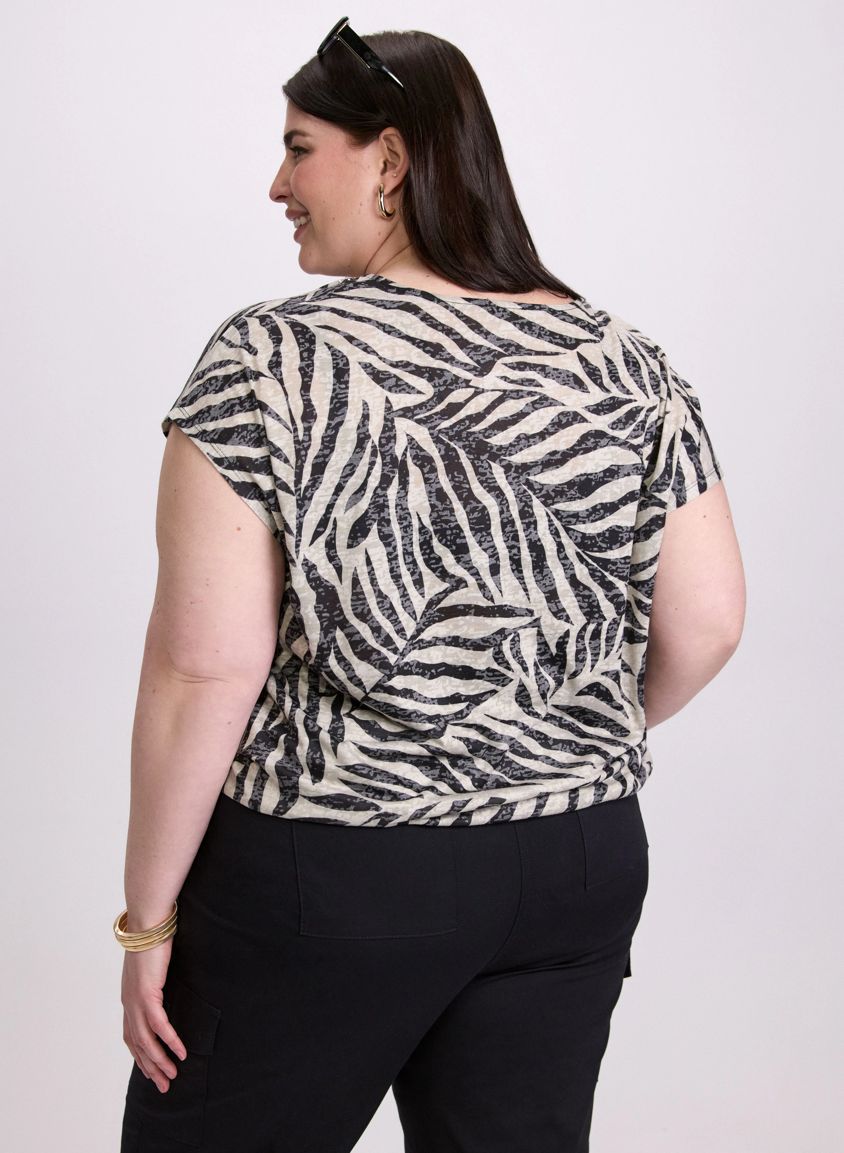 Embellished Palm Print T-Shirt - Image 4