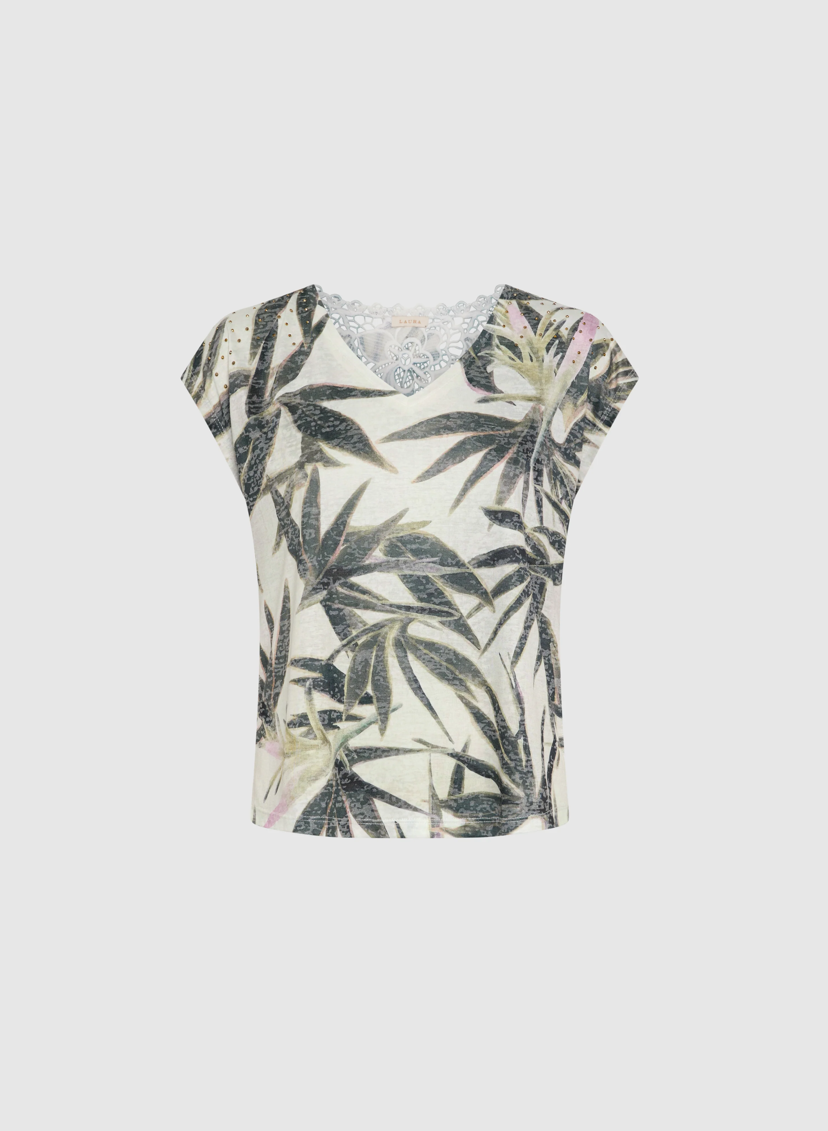 Embellished Palm Print T-Shirt - Image 6