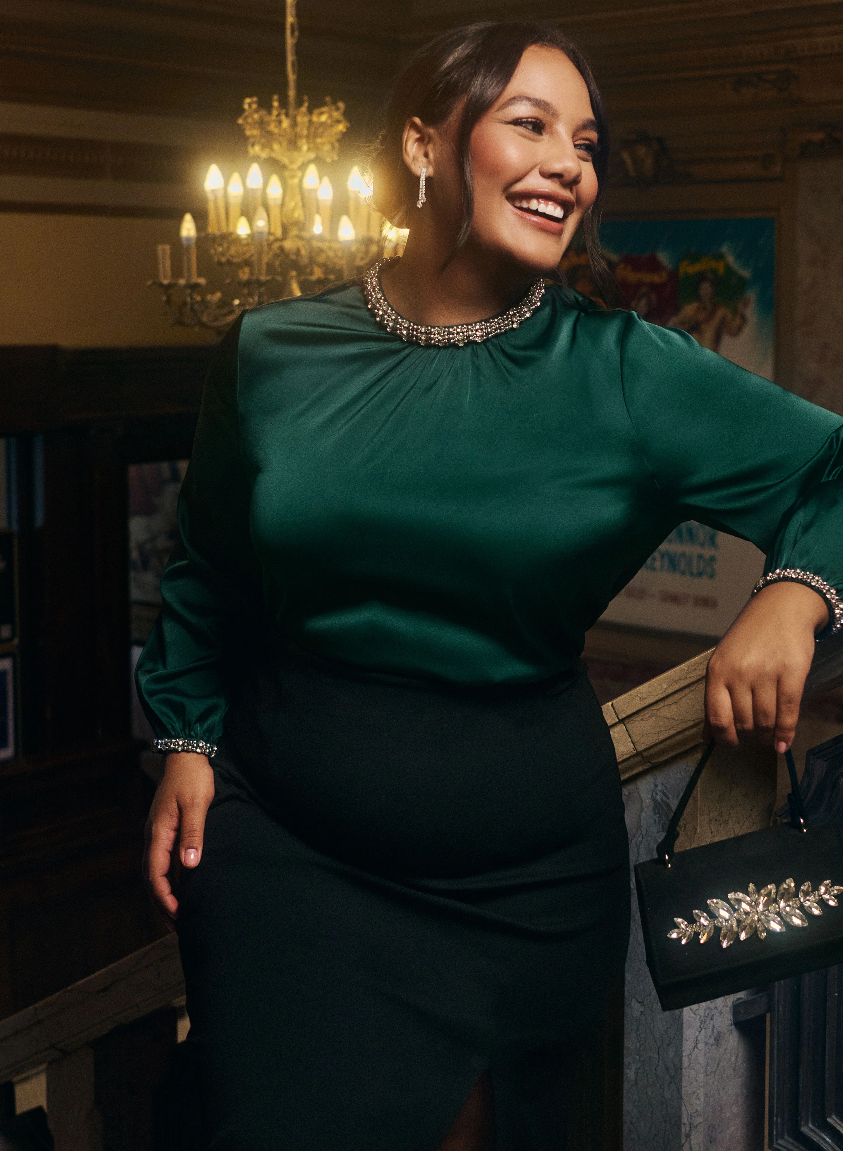 Embellished Satin Blouse - Image 2
