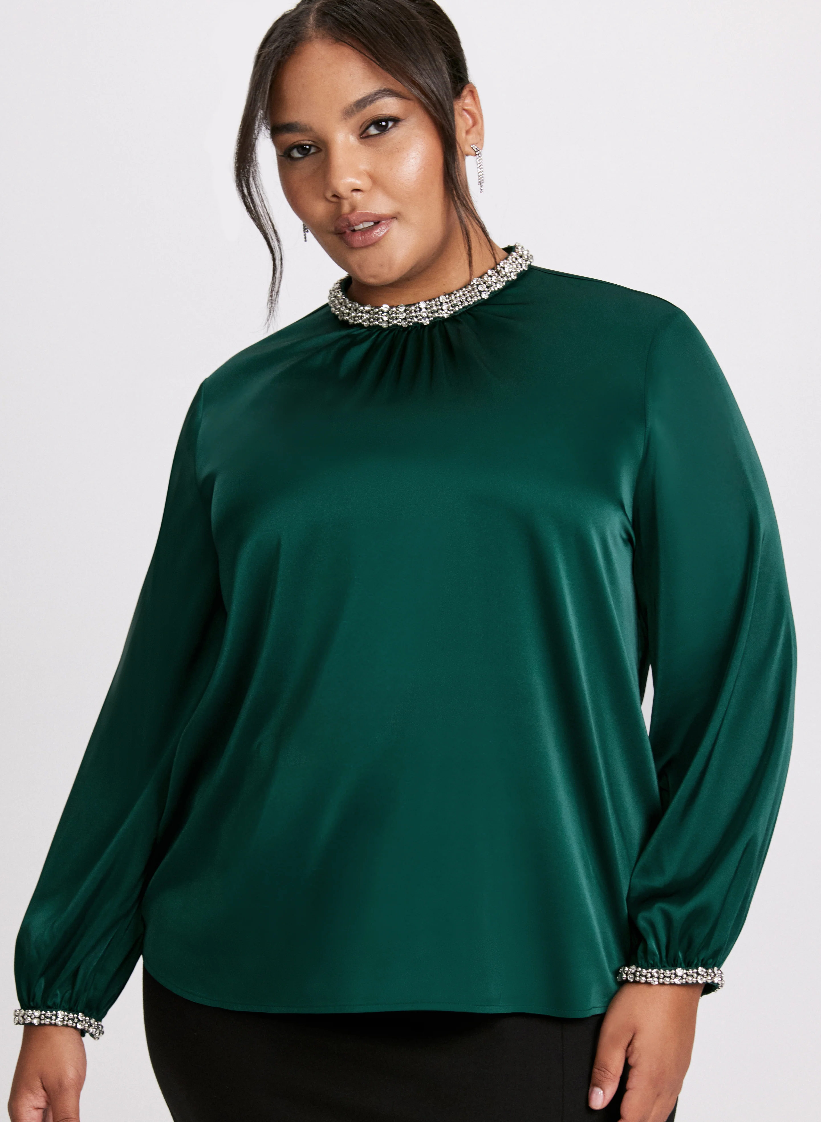 Embellished Satin Blouse - Image 7