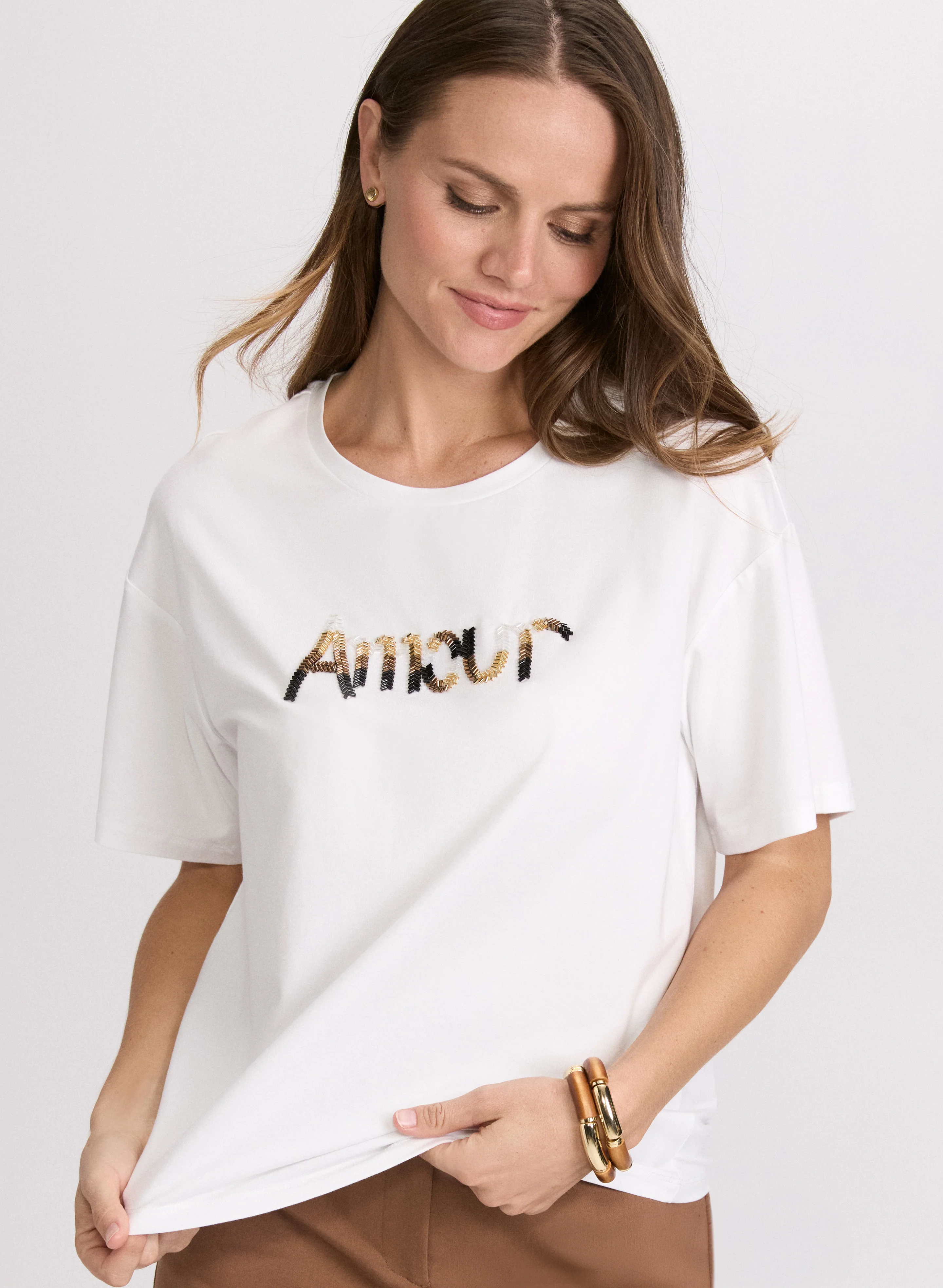 Embellished Script T-Shirt - Image 5