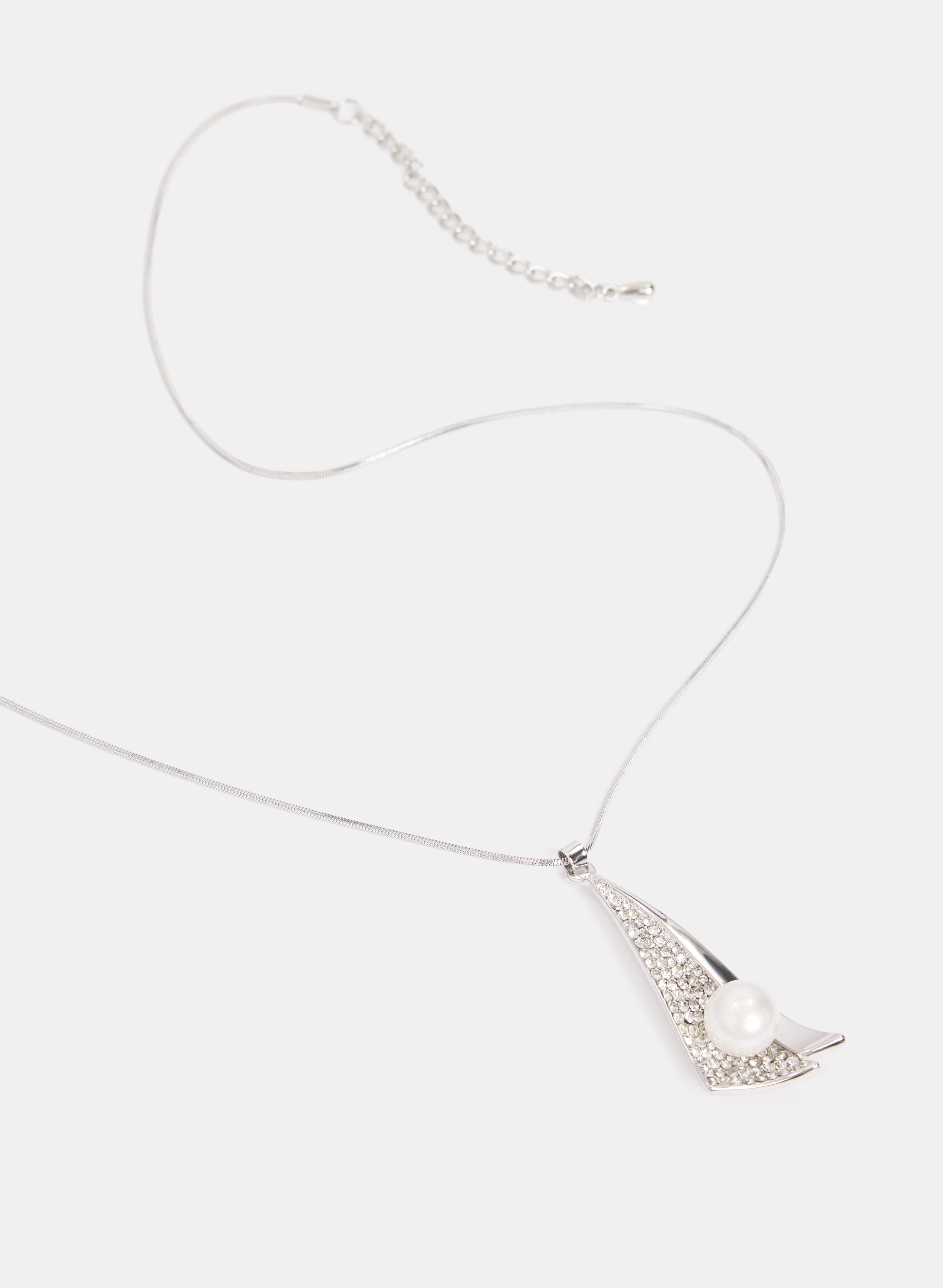 Embellished Triangle Pendant Necklace - Image 2