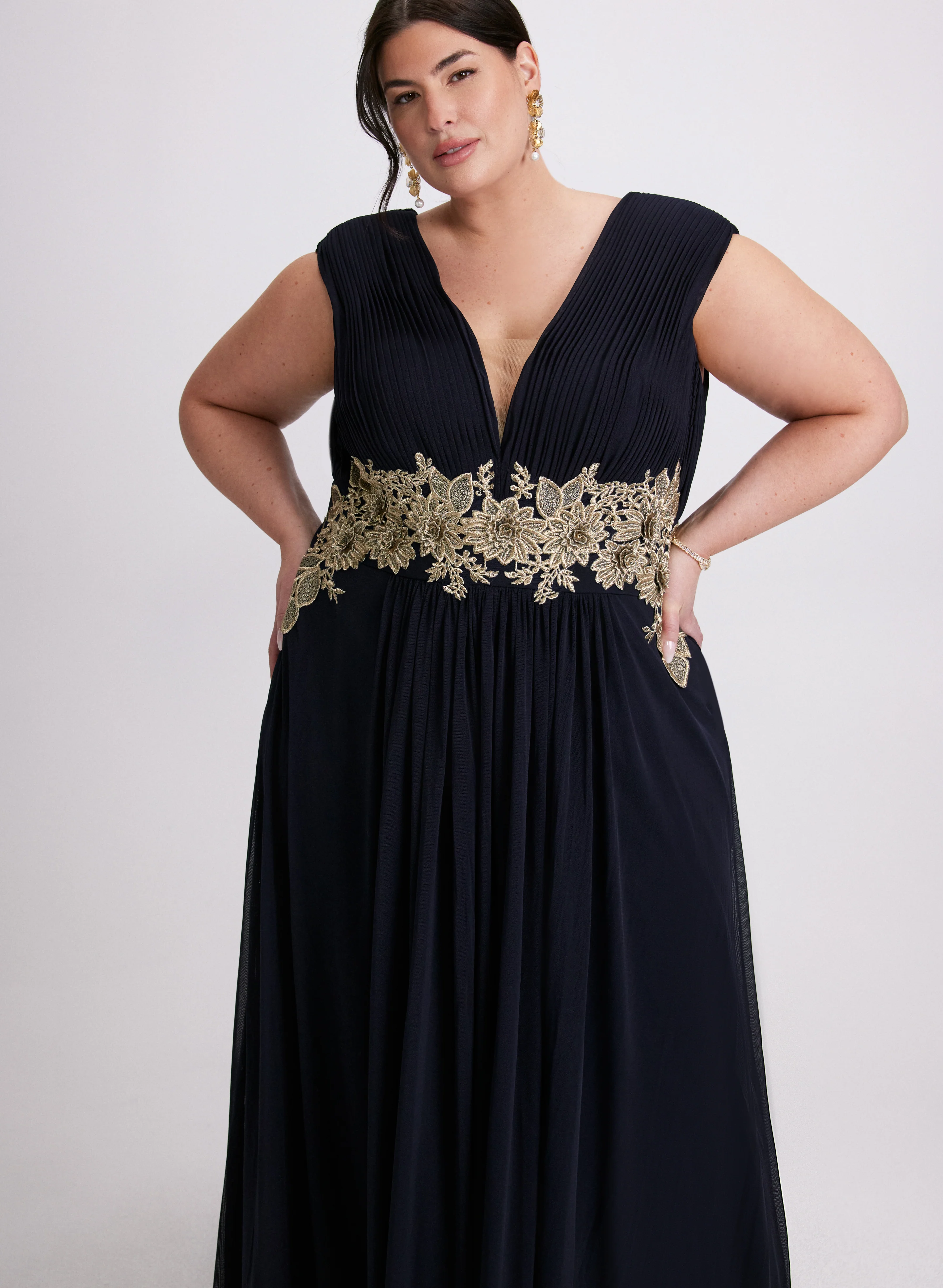 Embroidered Appliqué Dress - Image 5