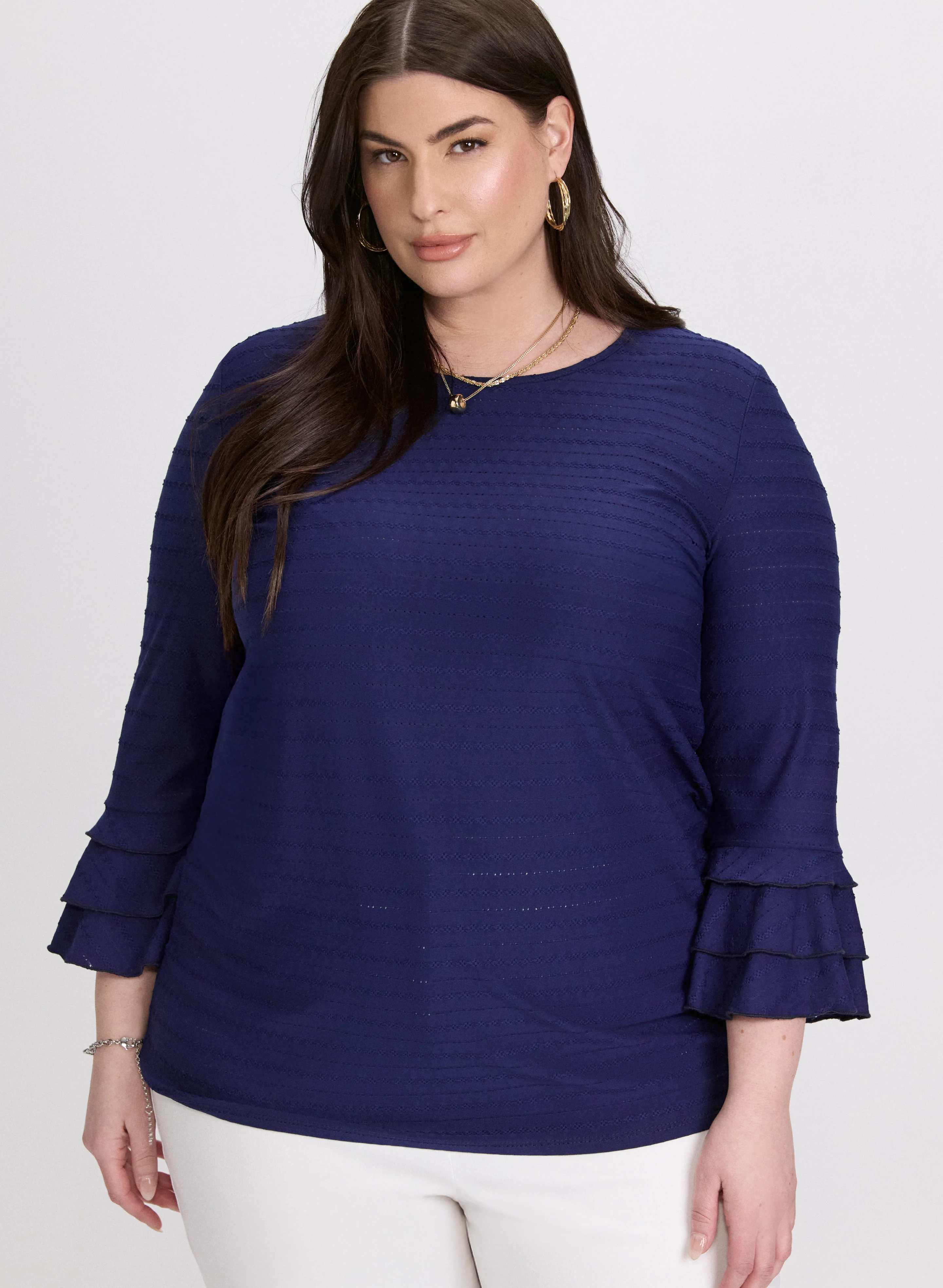 Embroidered Bell Sleeve Top - Image 5