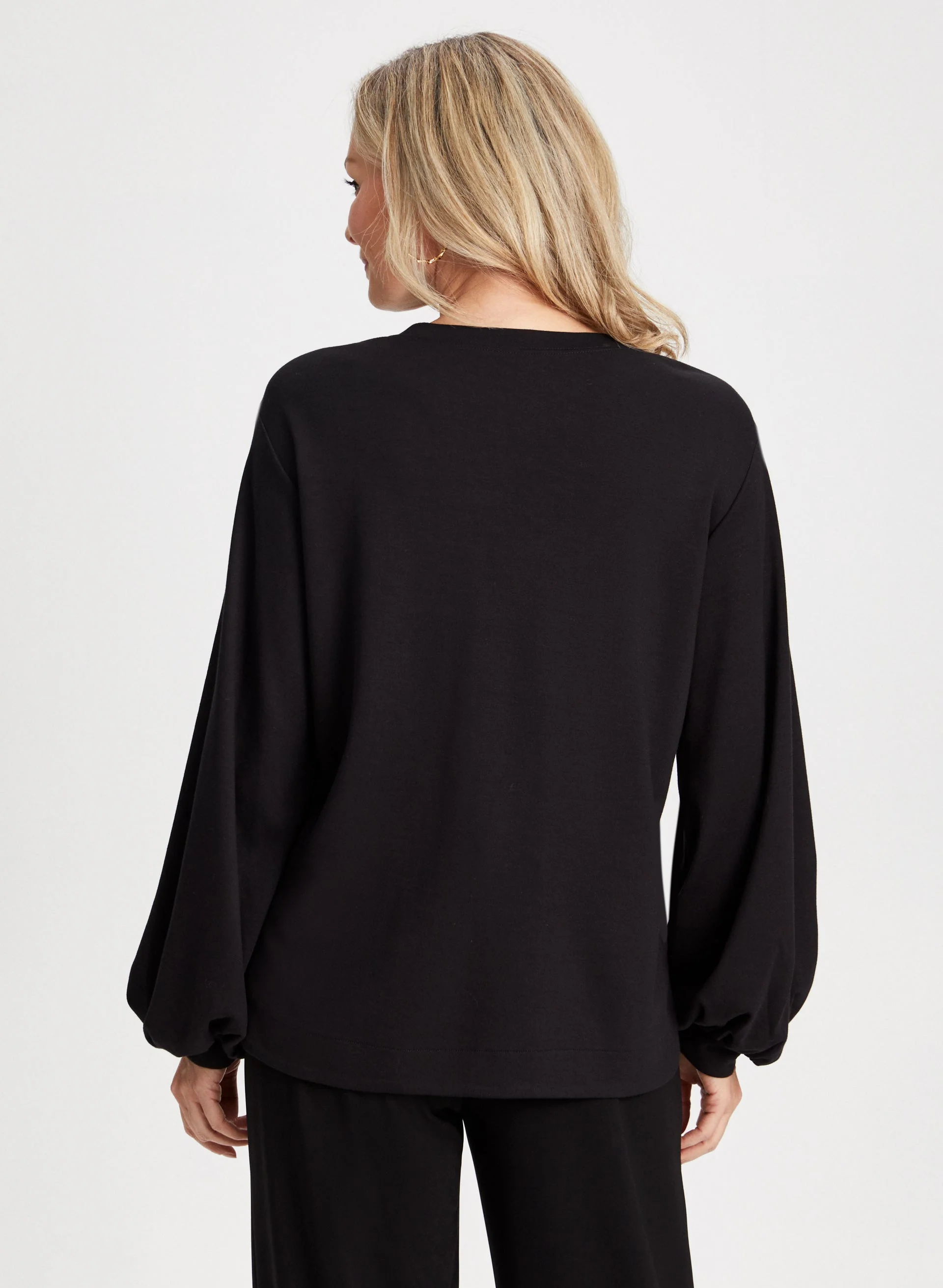 Paisley Print Puffed Sleeve Top - Image 4