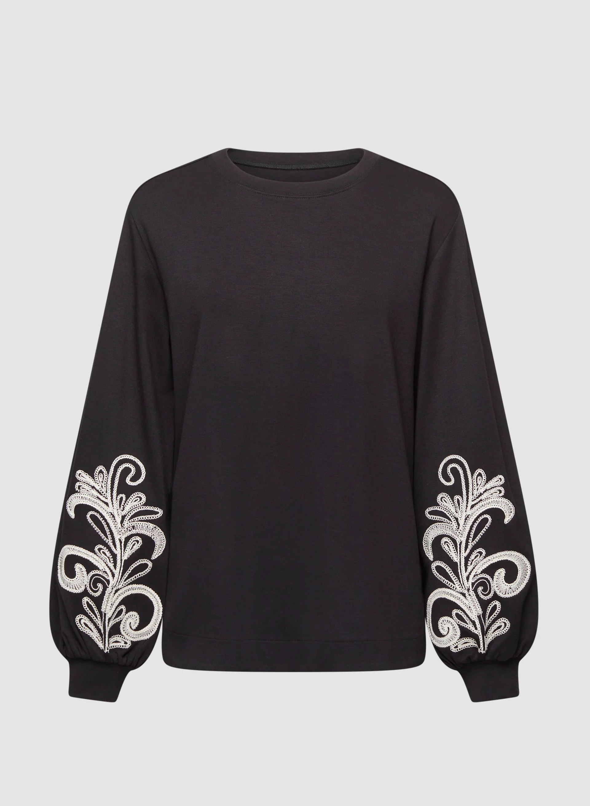 Paisley Print Puffed Sleeve Top - Image 6
