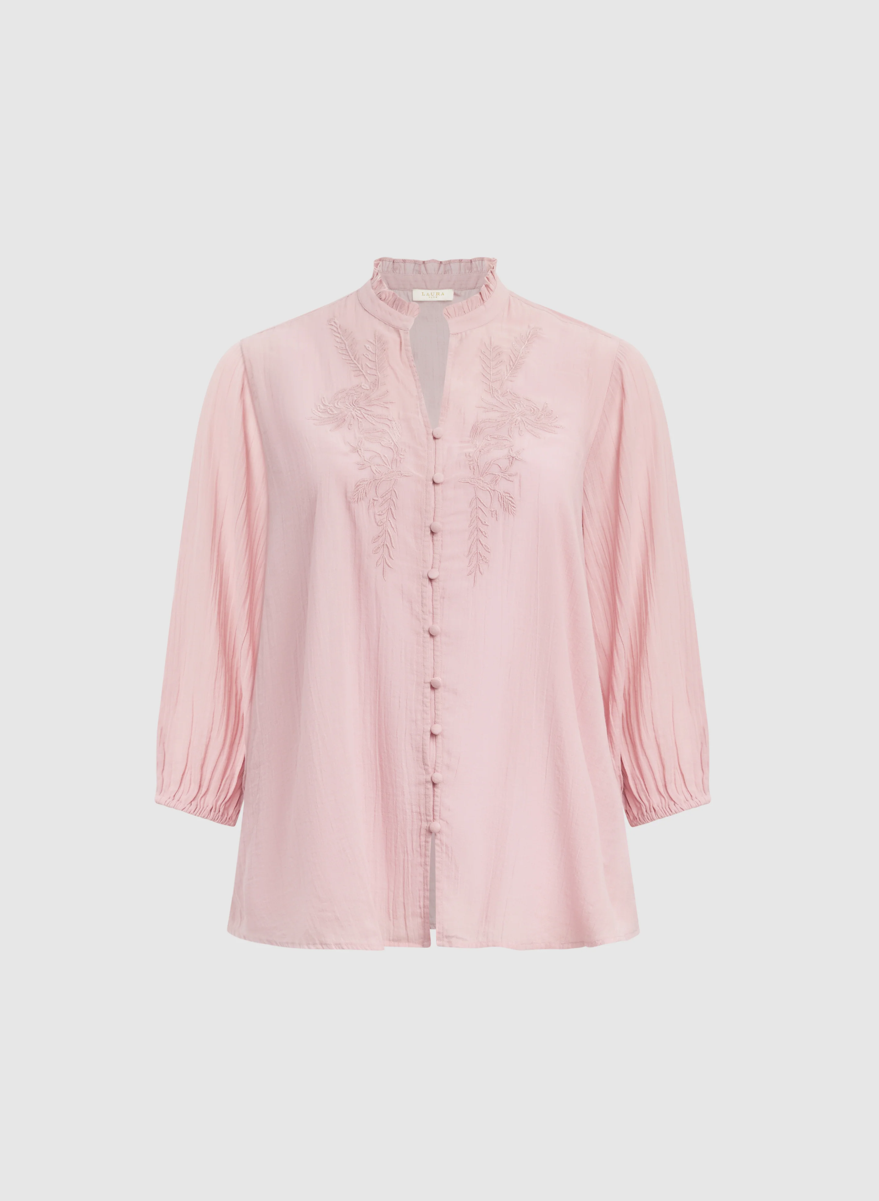 Floral Embroidered Cotton Blouse - Image 6