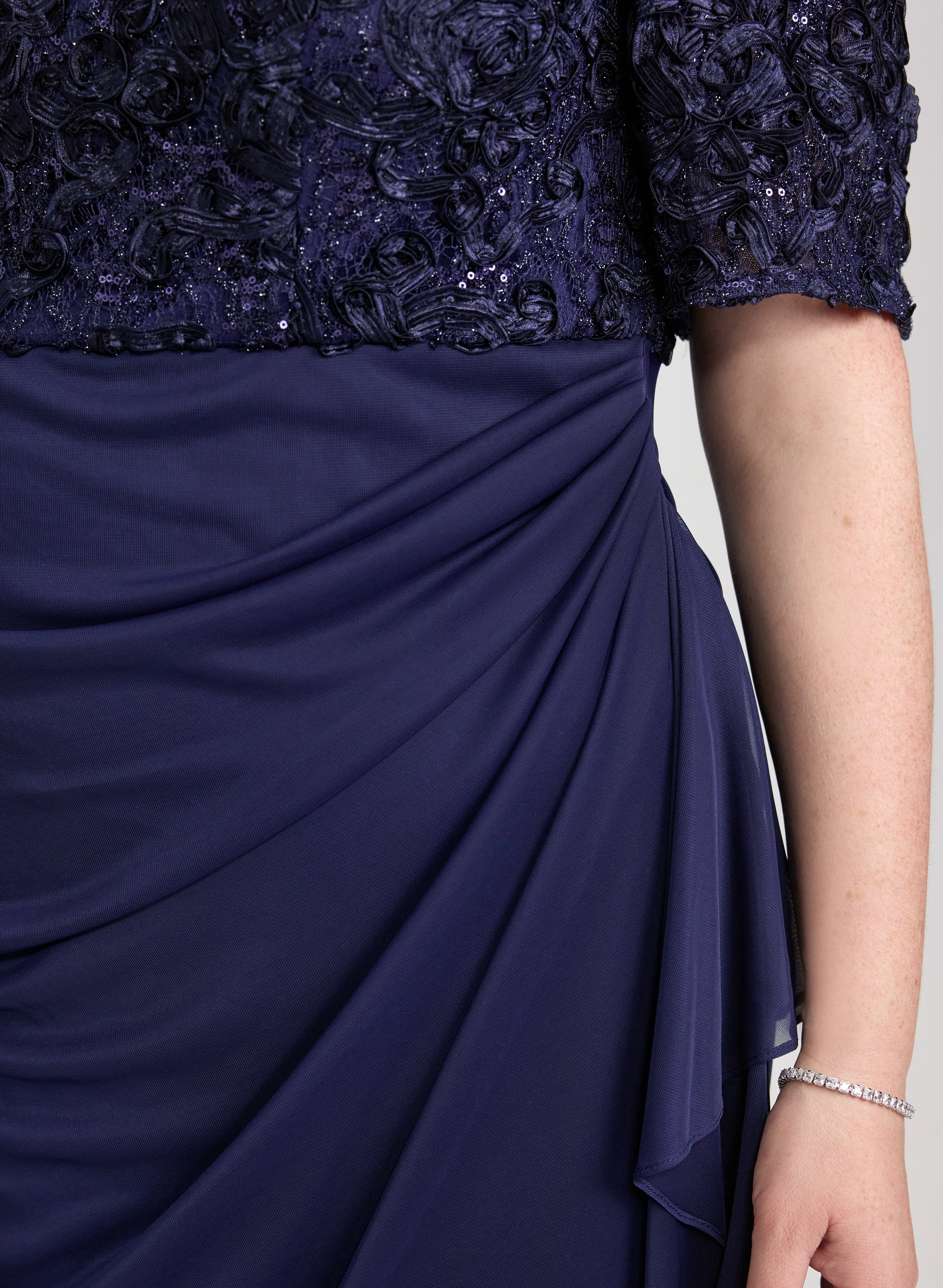 Embroidered Empire Waist Dress - Image 5