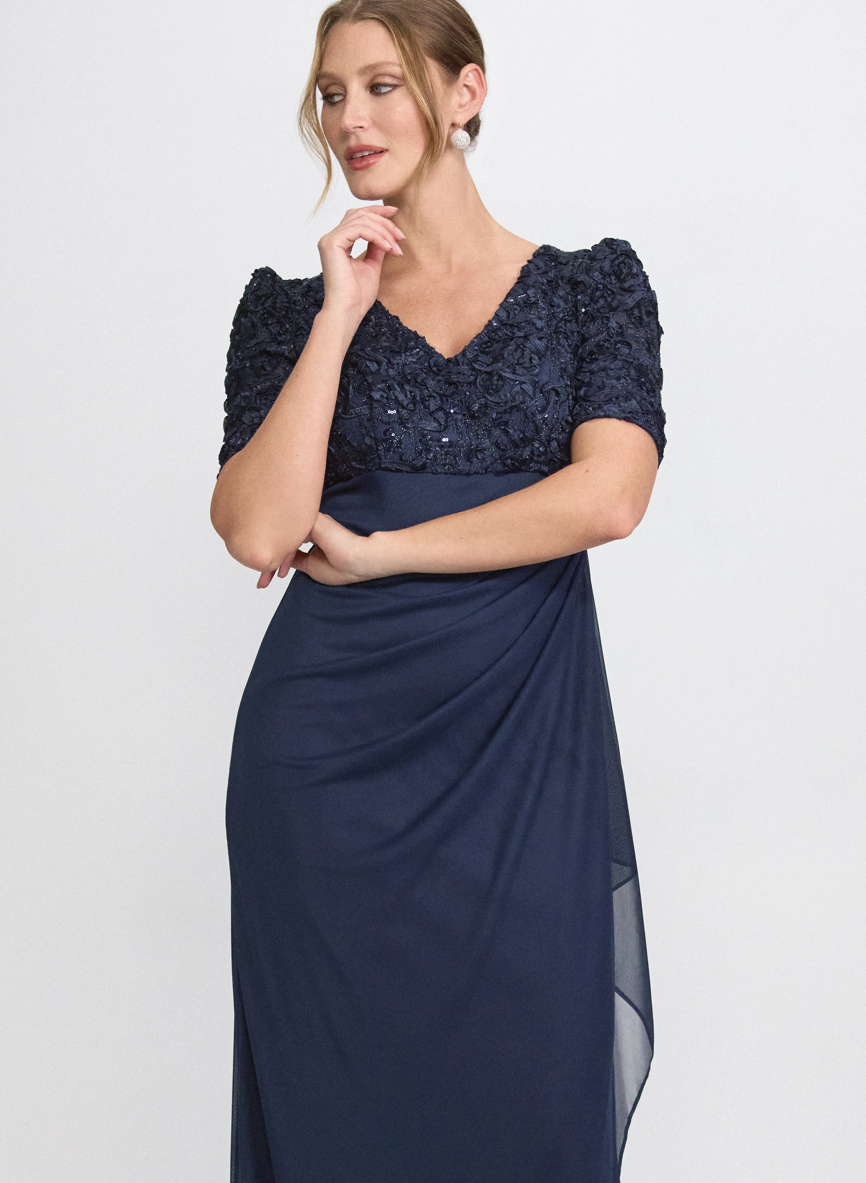 Embroidered Empire Waist Dress - Image 7