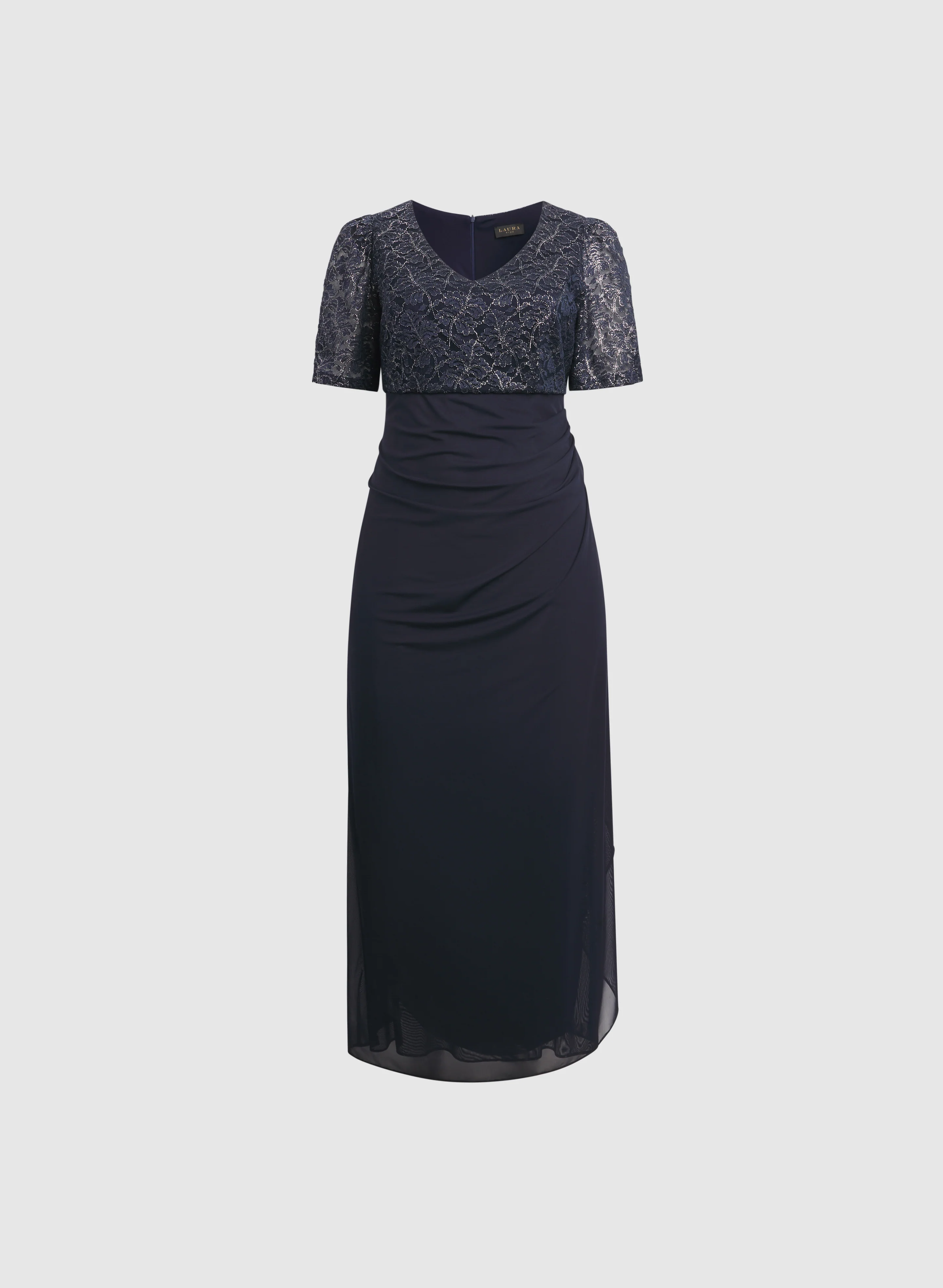 Embroidered Lace Bodice Dress - Image 6