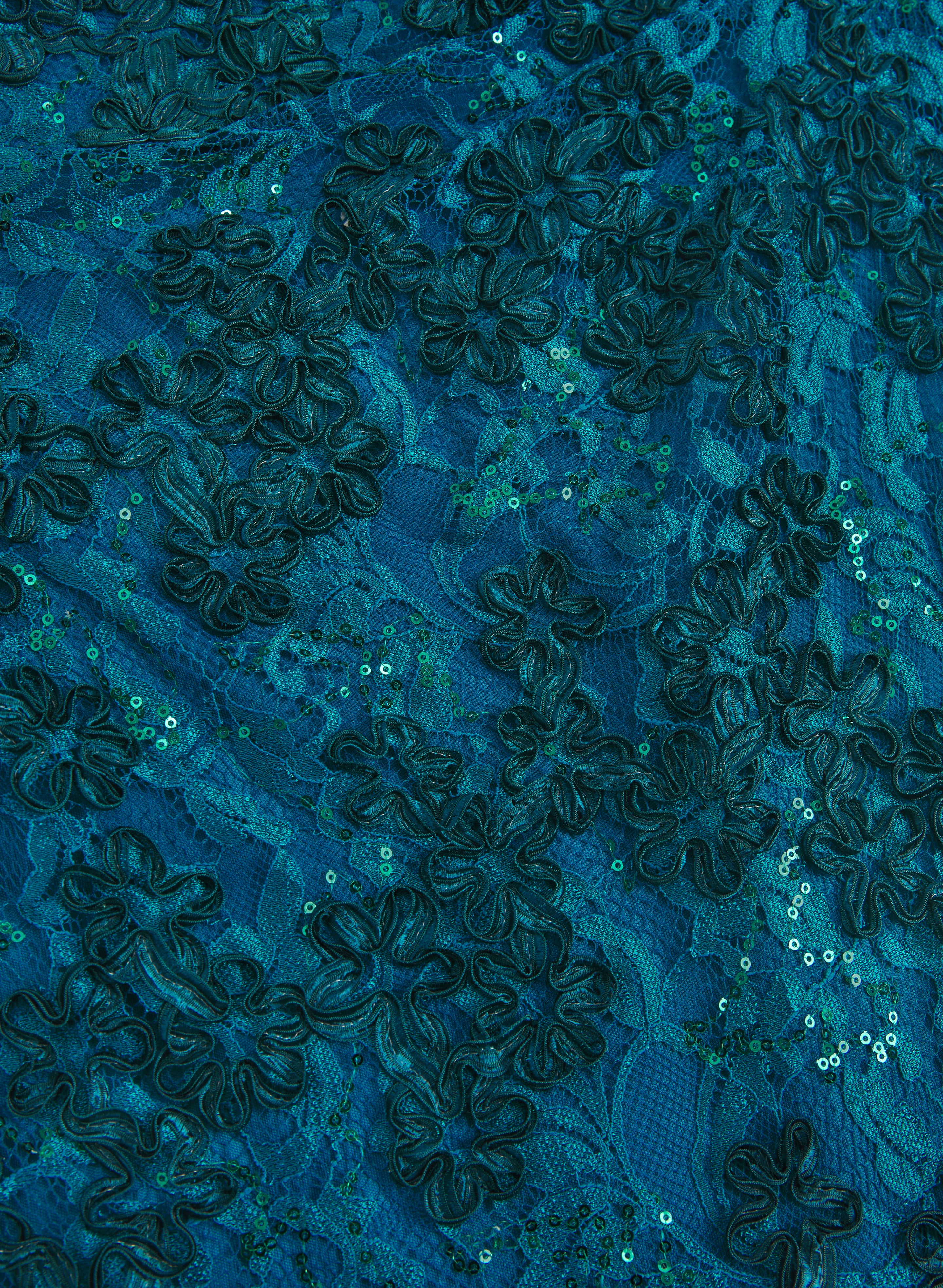 Embroidered Lace Off-Shoulder Dress - Image 7