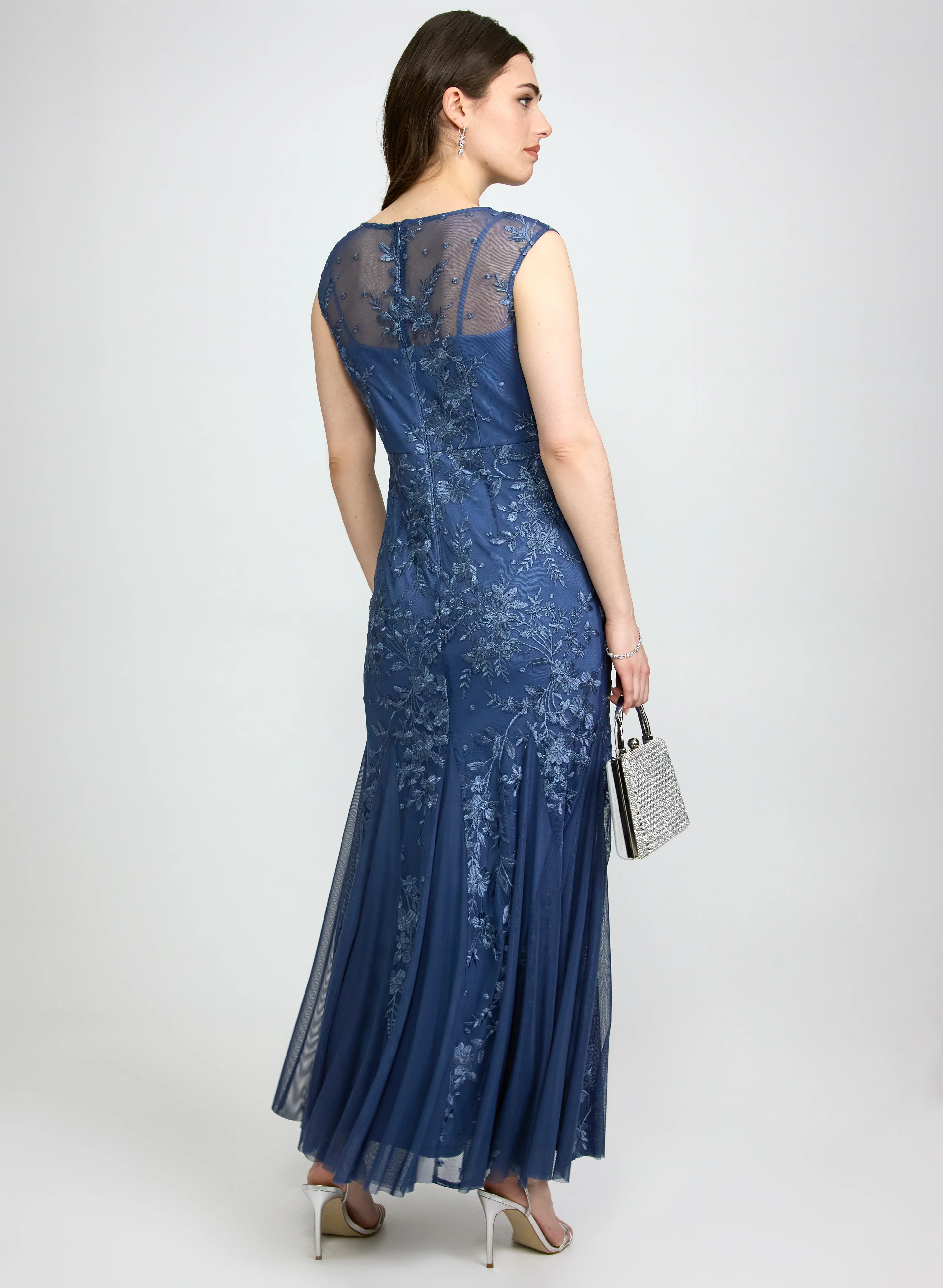 Embroidered Mesh Dress - Image 3