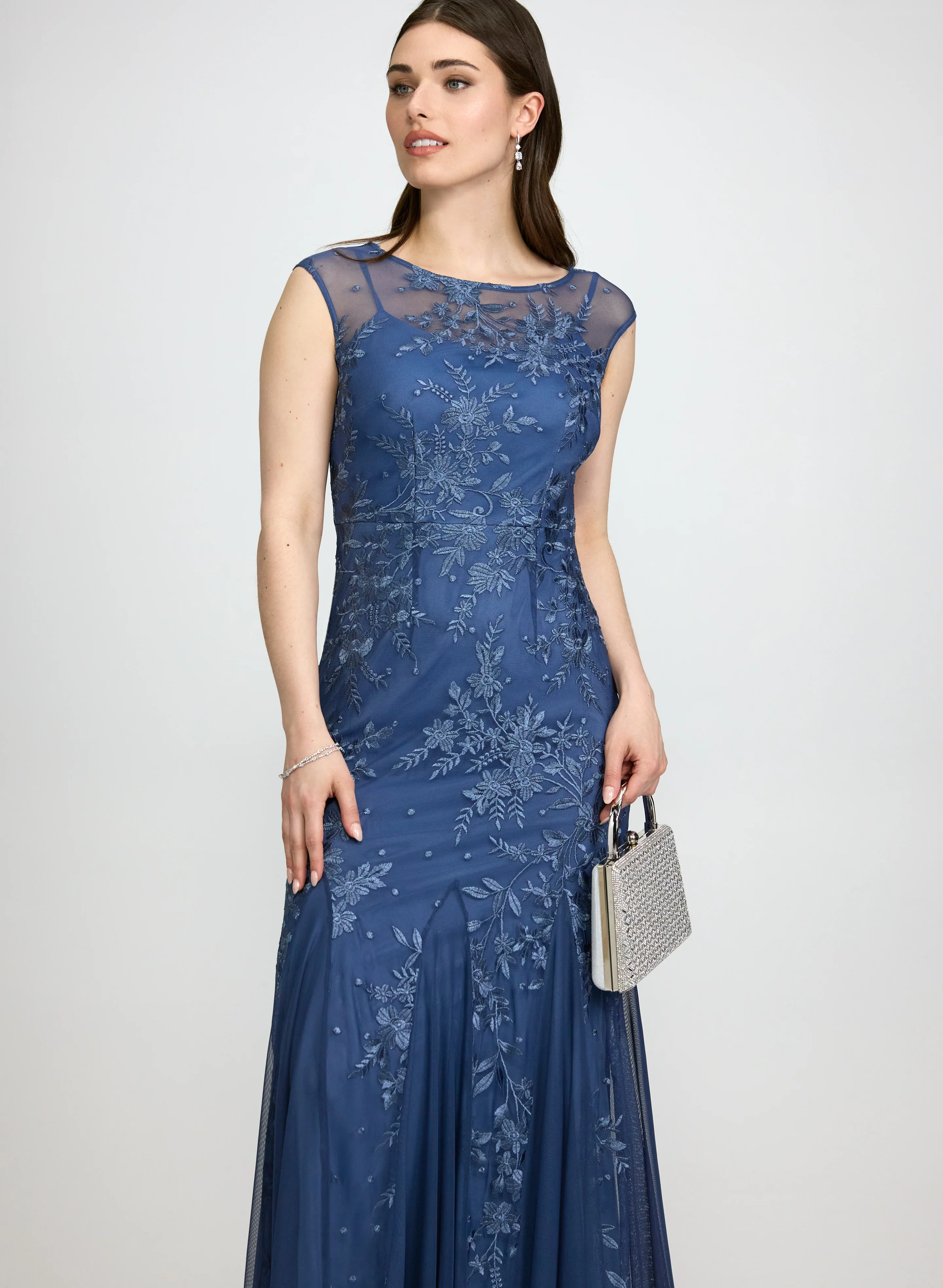 Embroidered Mesh Dress - Image 4