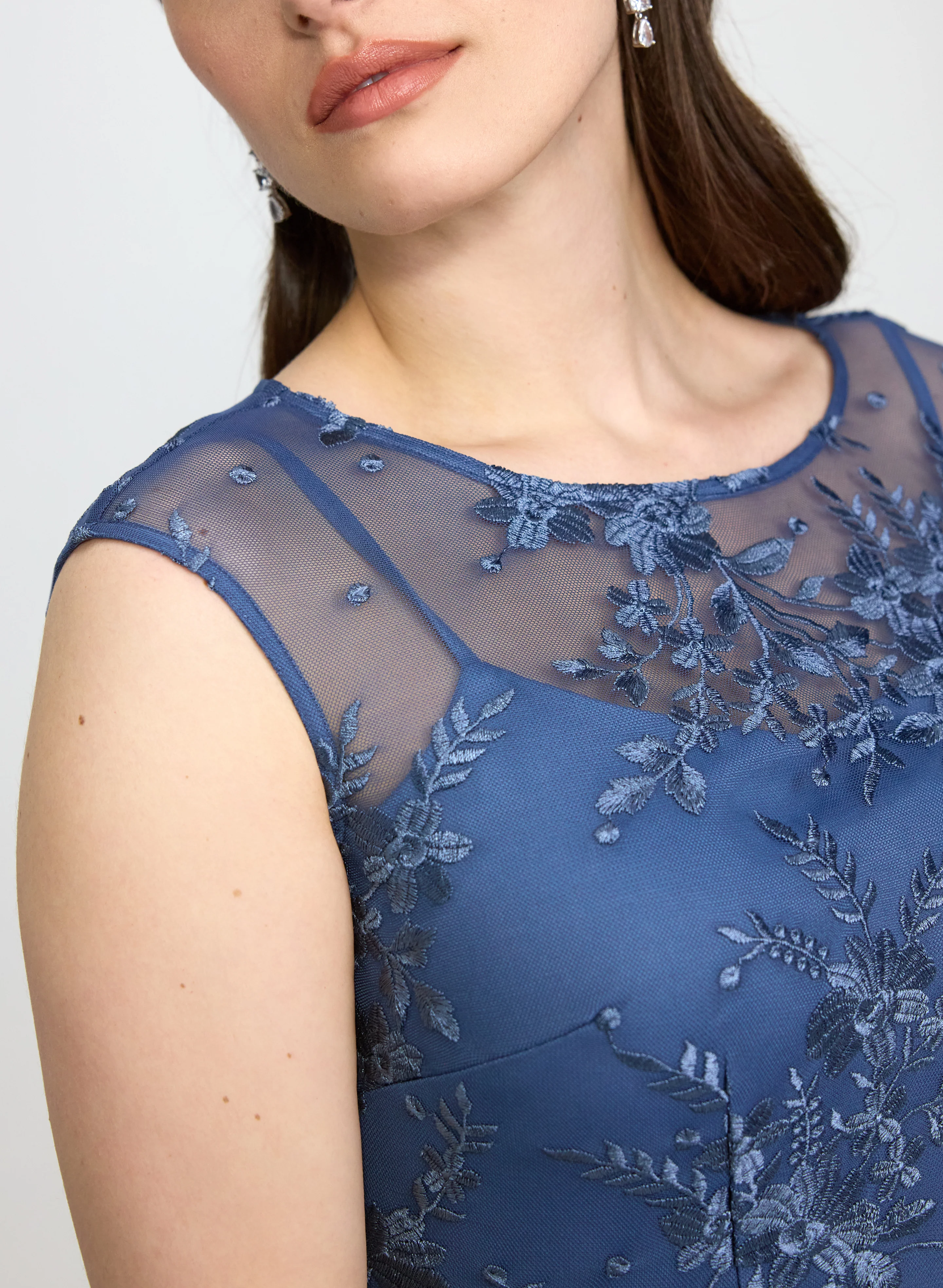 Embroidered Mesh Dress - Image 5