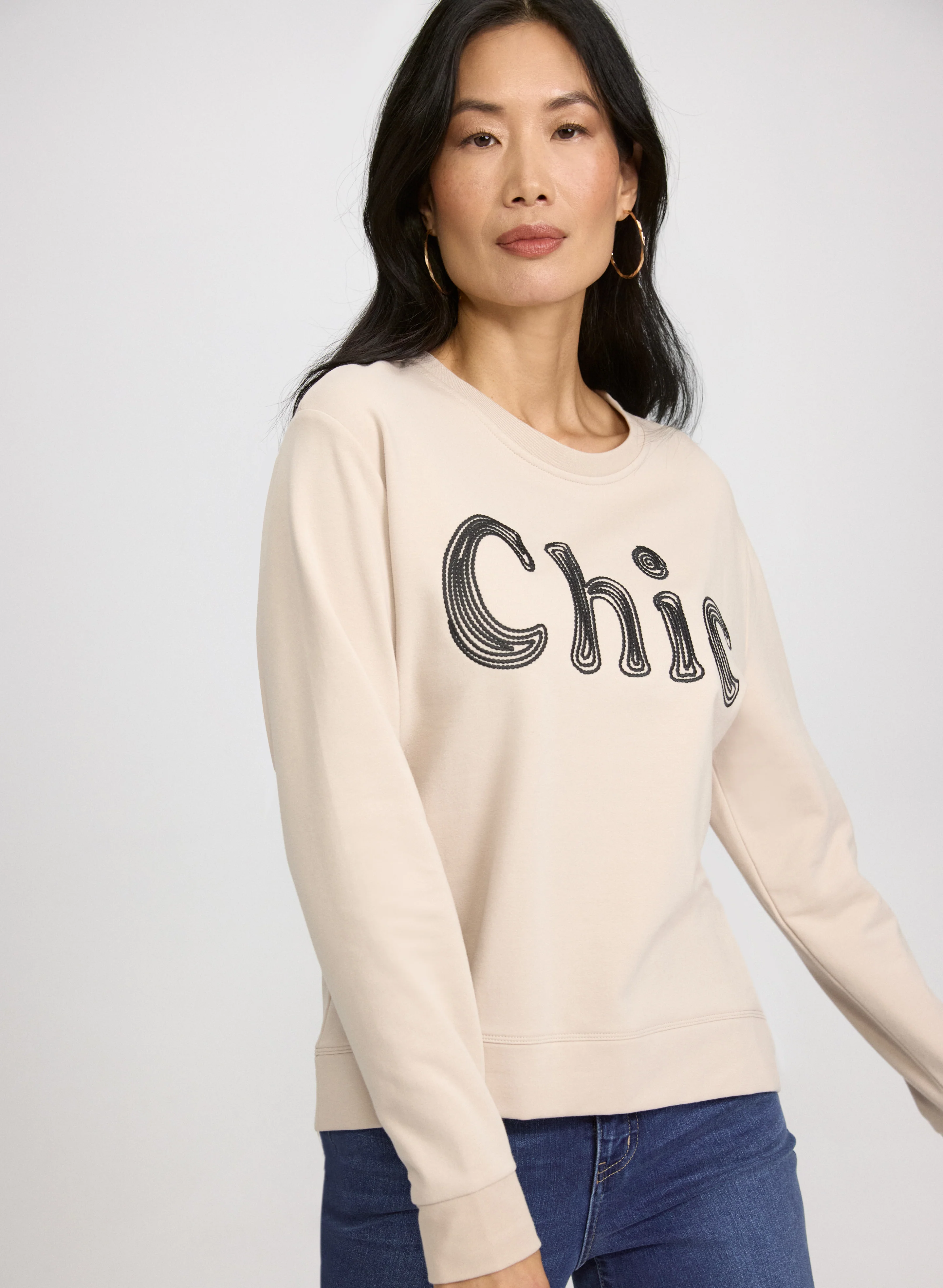 Embroidered Script Sweatshirt