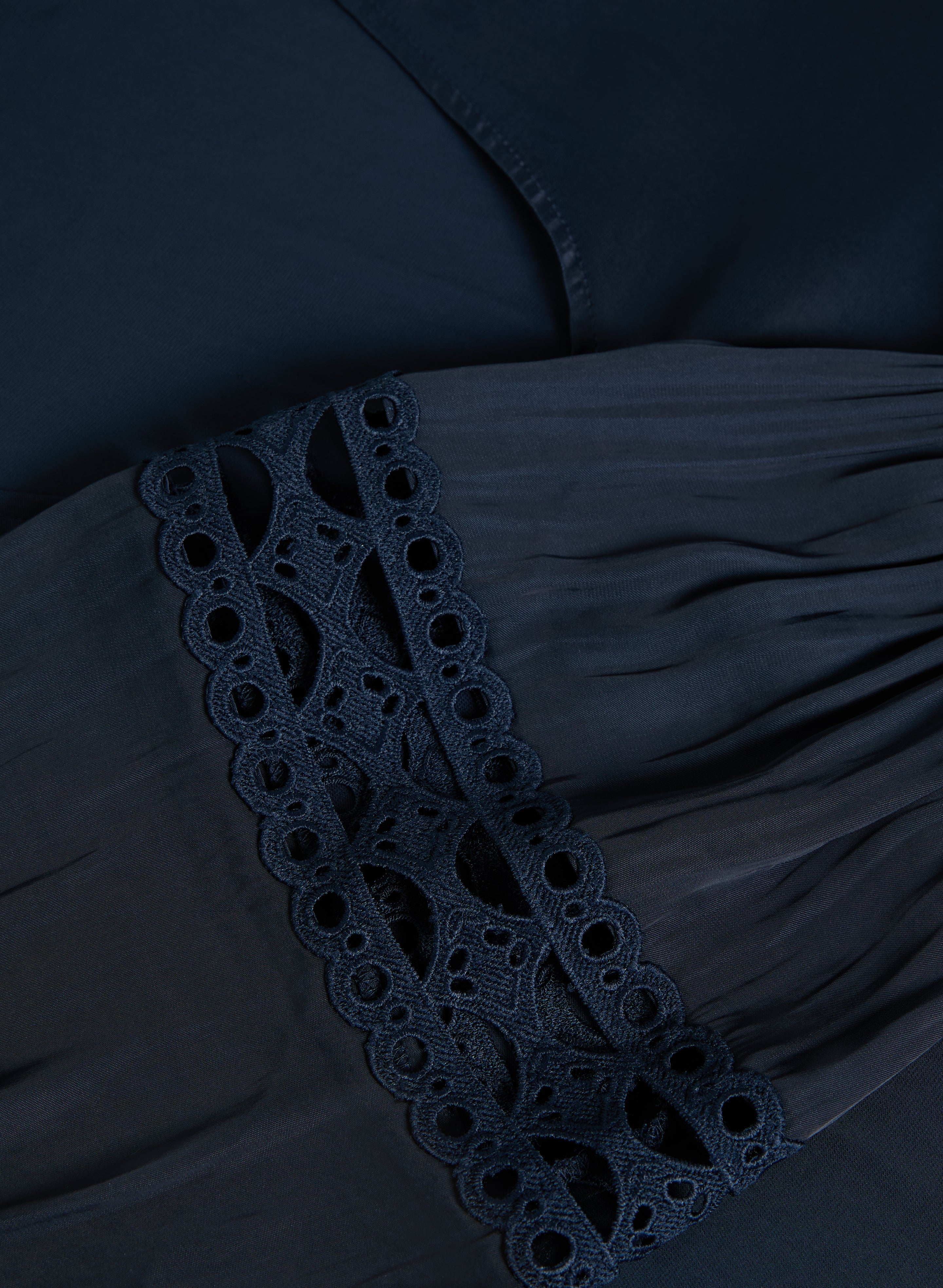 Satin Crochet Insert Blouse - Image 7