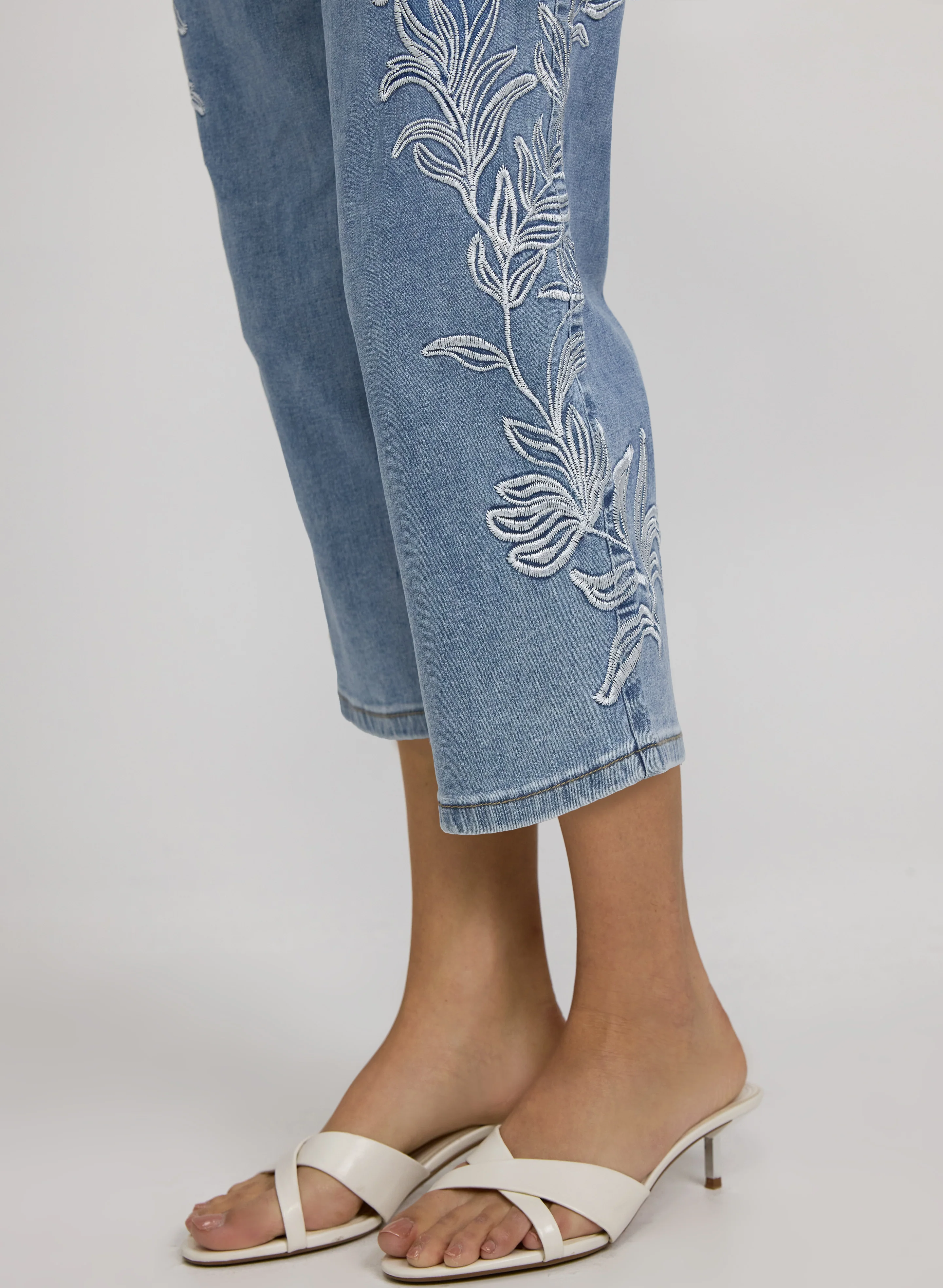 Embroidered Straight-Leg Capris - Image 2