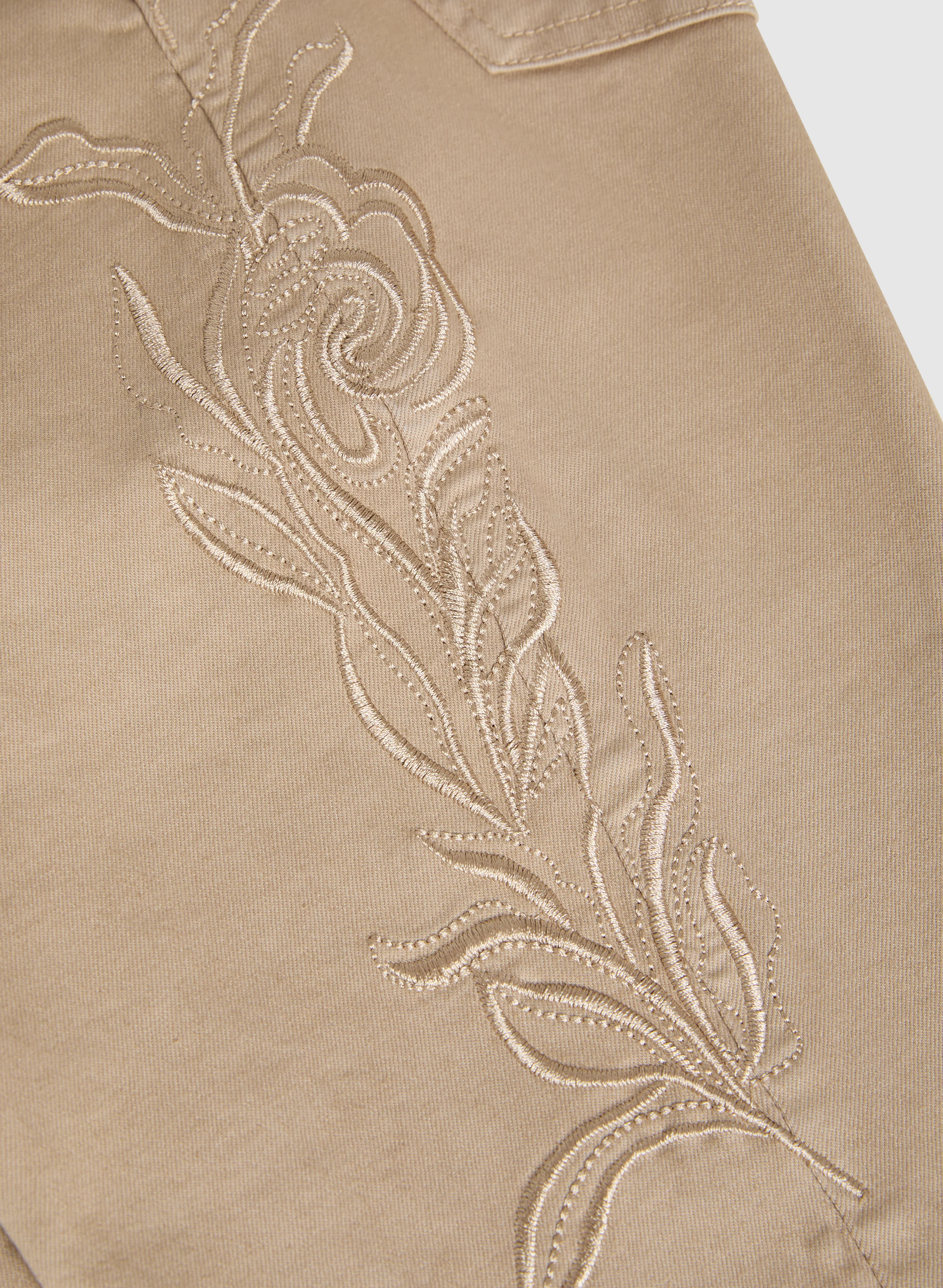 Embroidered Straight Leg Jeans - Image 7