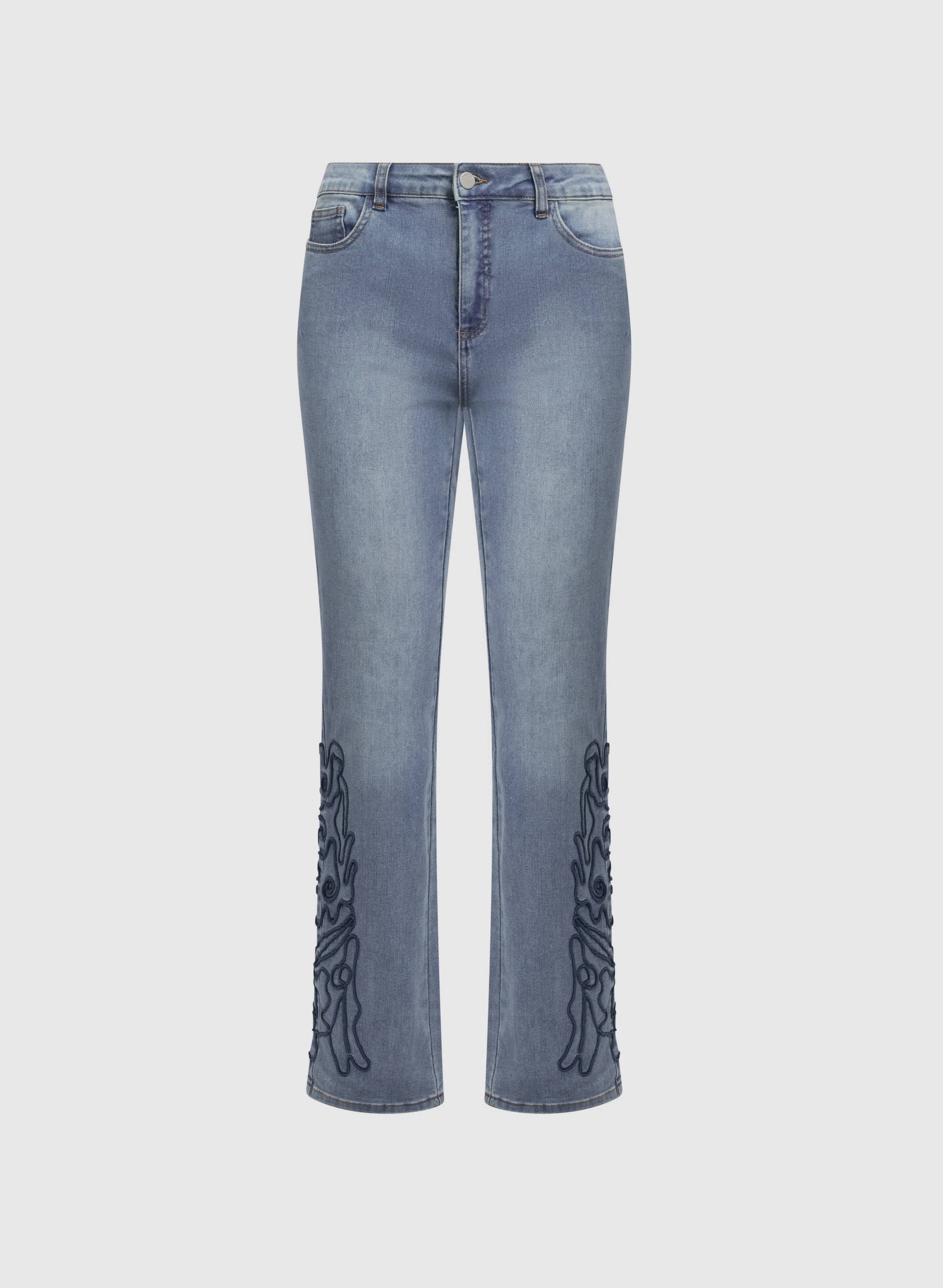 Embroidered Straight-Leg Jeans - Image 6