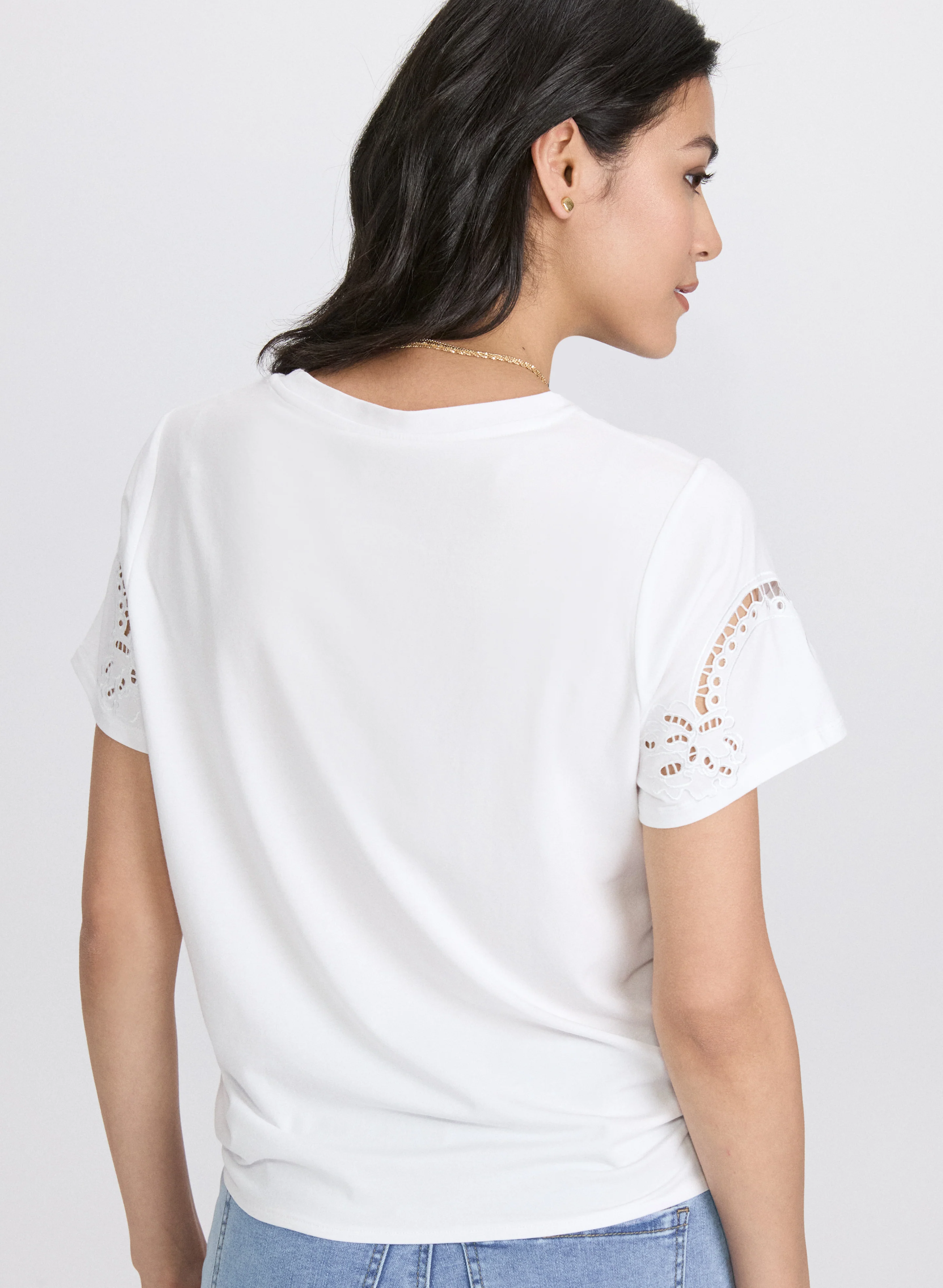 Embroidered Stretch-Cotton T-Shirt - Image 3