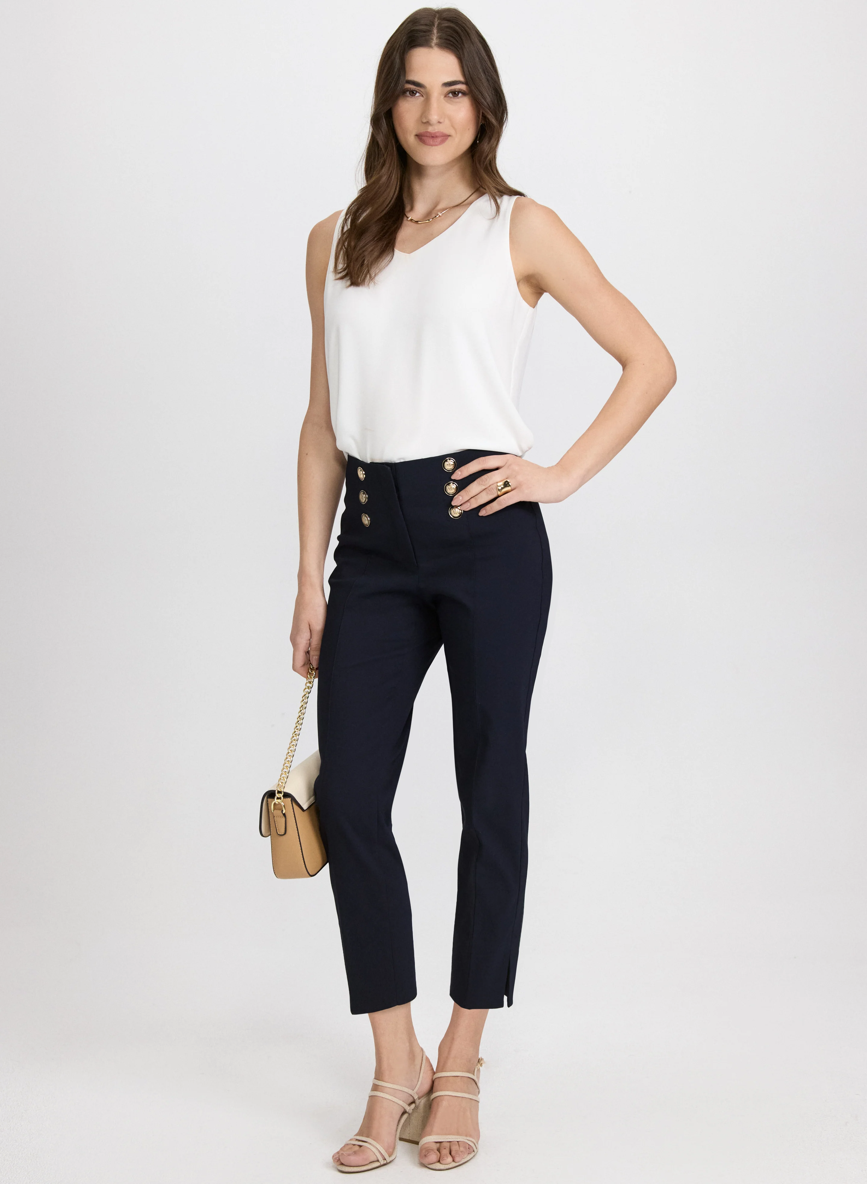 Emma Button Detail Pants - Image 3
