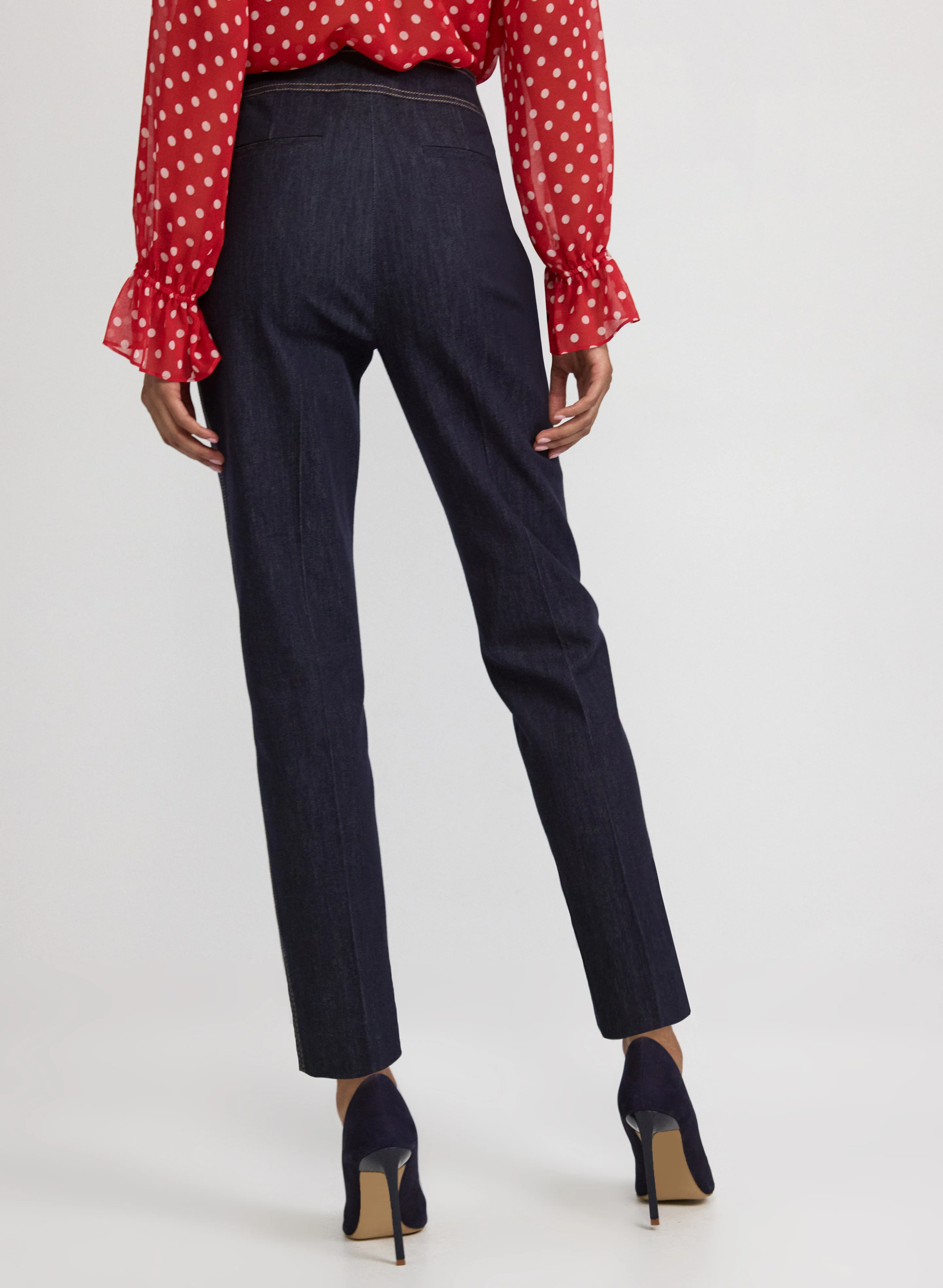 Emma Denim Slim-Leg Pants - Image 2