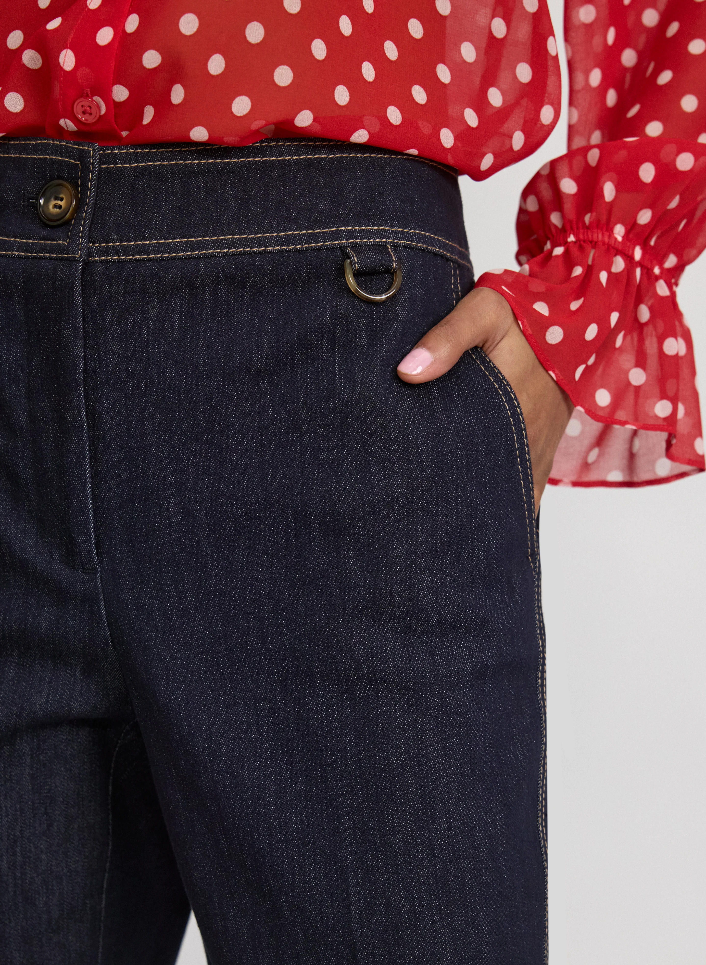 Emma Denim Slim-Leg Pants - Image 8
