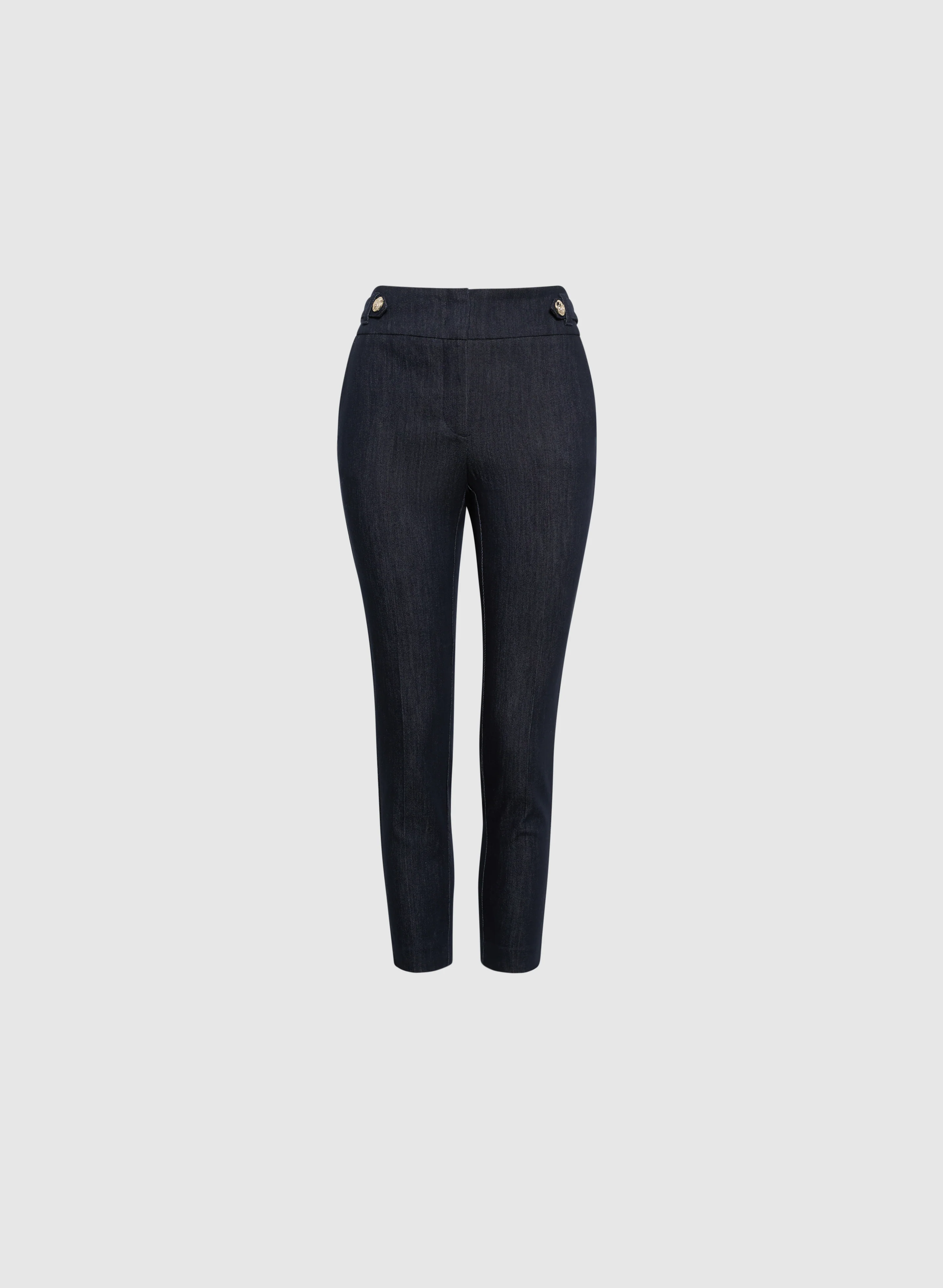 Emma Button Detail Slim-Leg Pants – Short - Image 6