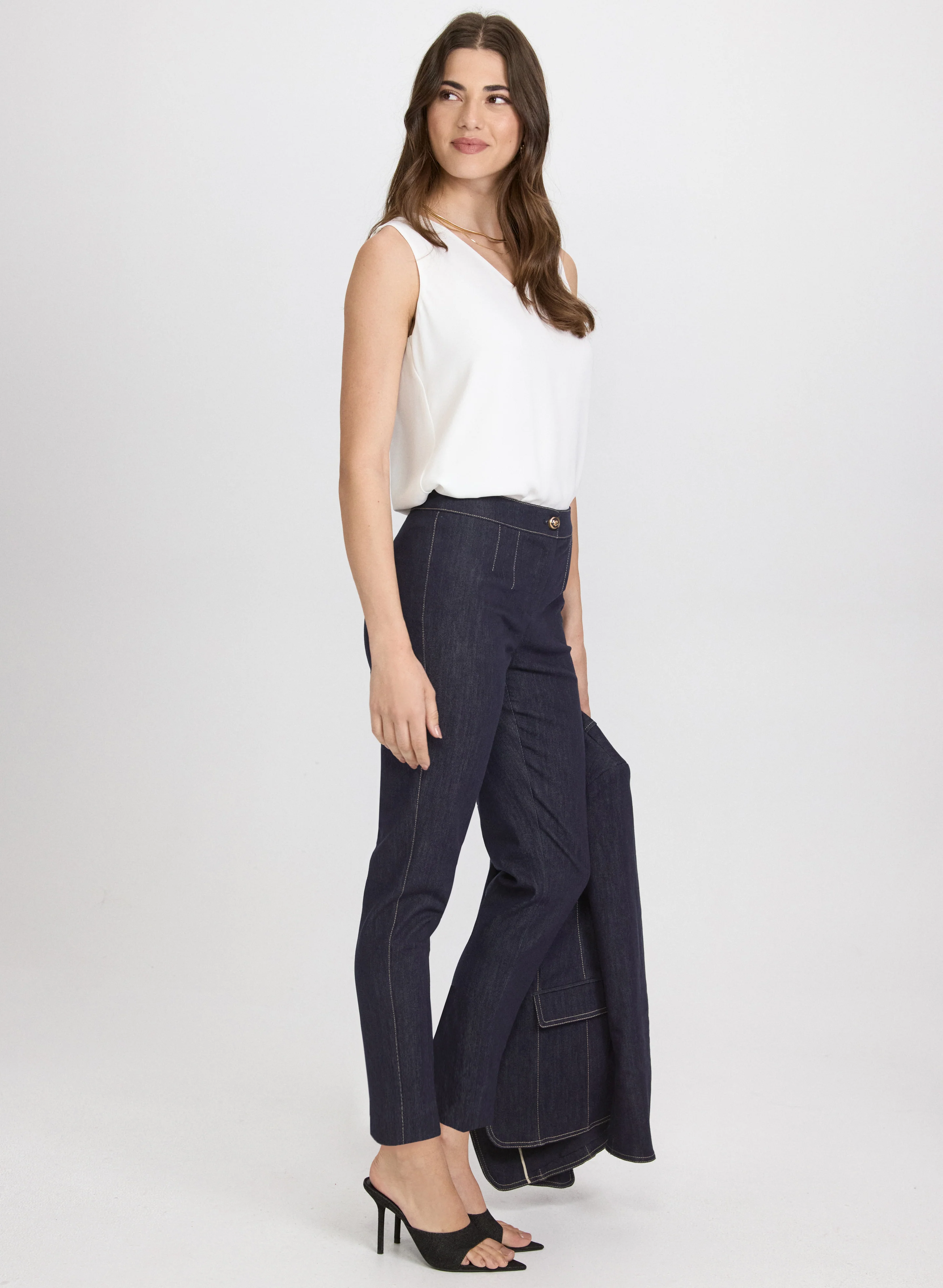Emma Slim-Leg Denim Pants - Image 4