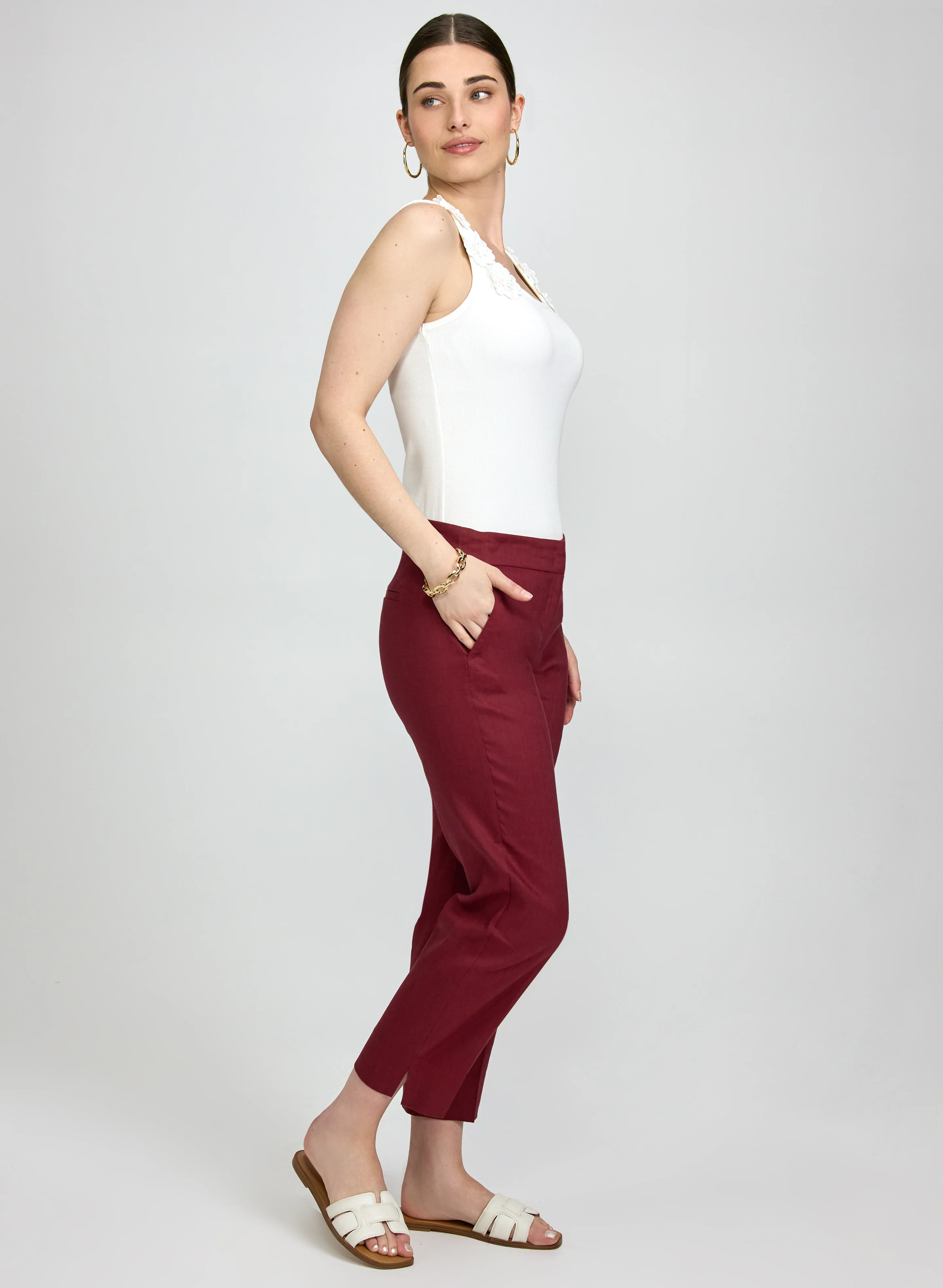 Emma Stretch-Linen Pants - Image 4