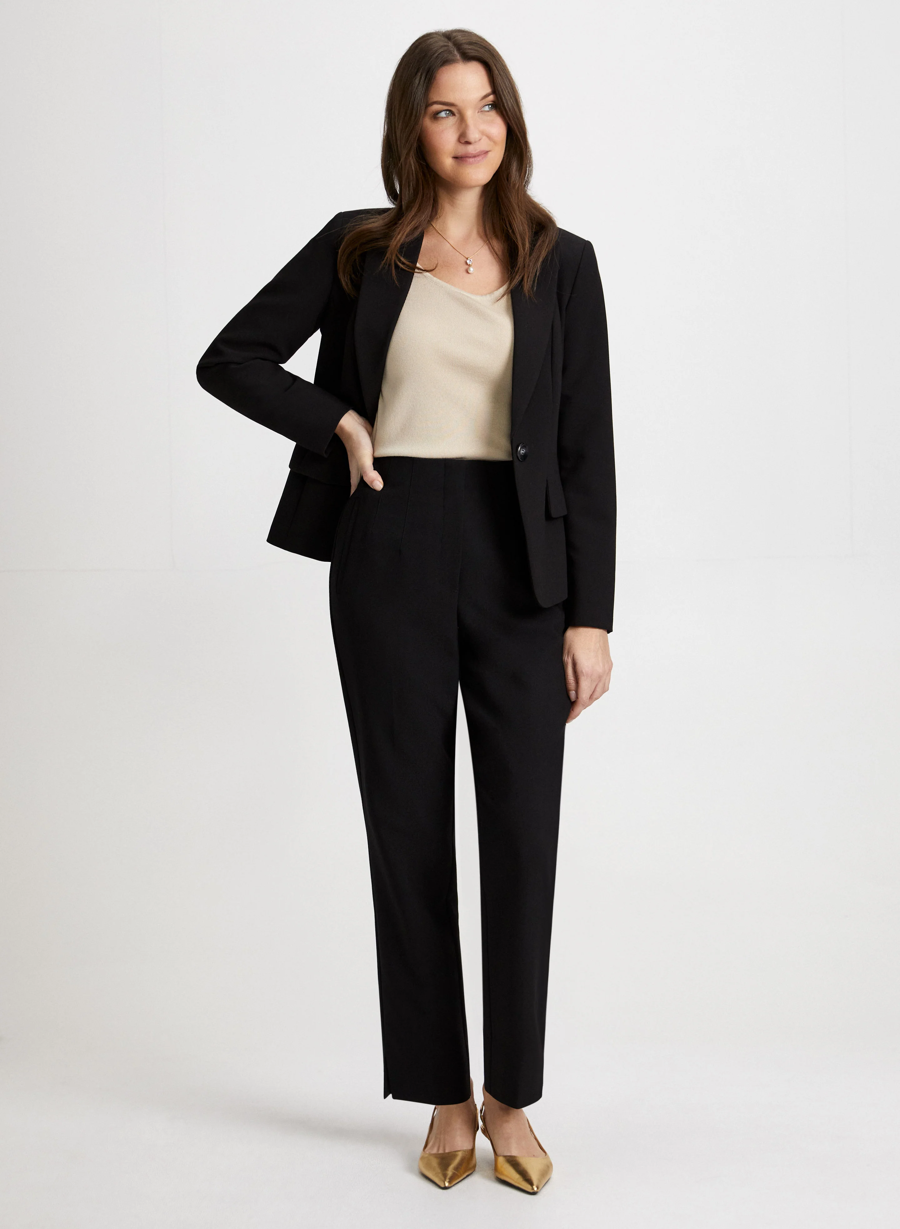 Essential Blazer & Slim Leg Pants