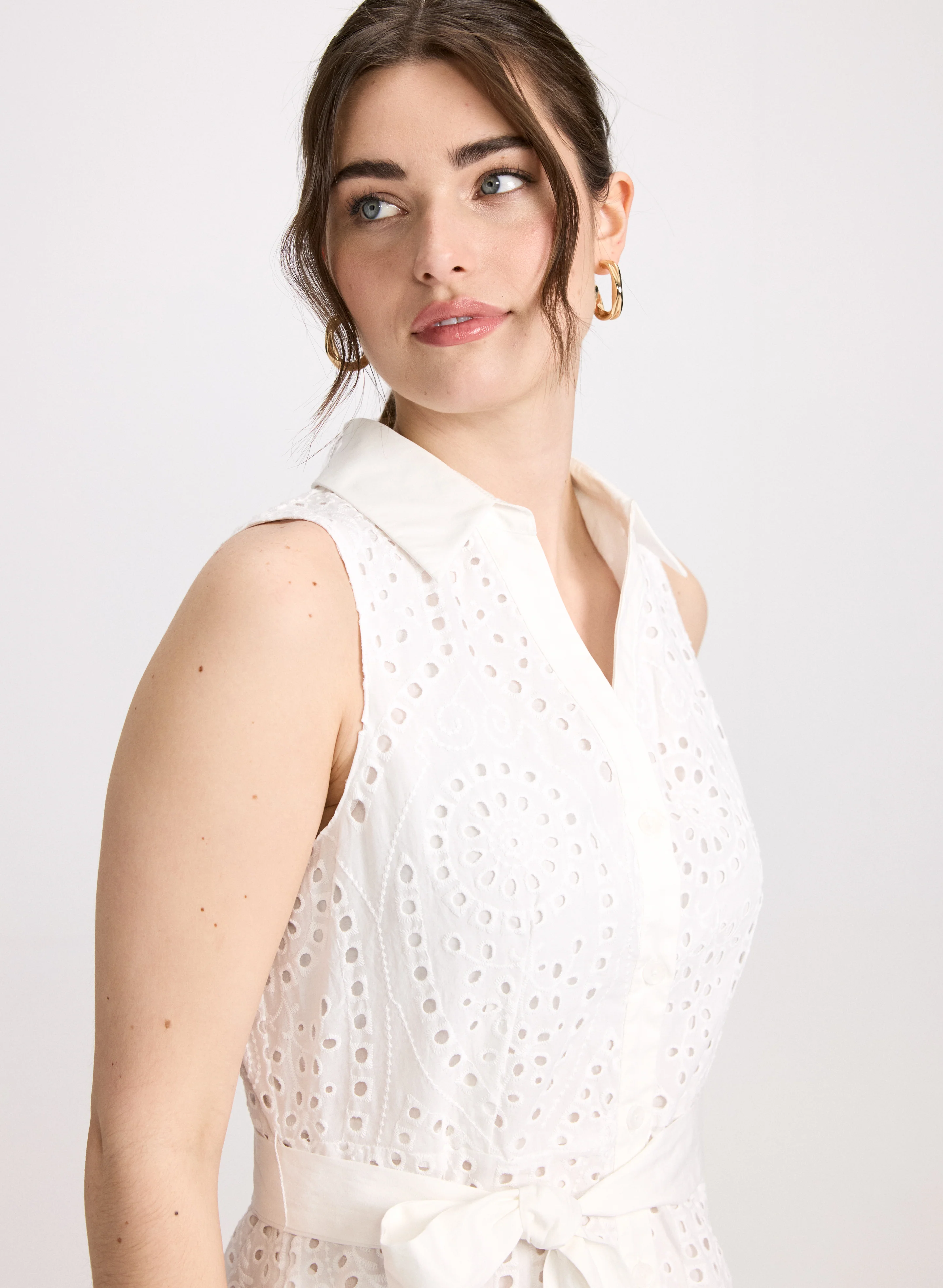 Eyelet Shirt-Dress - Image 5