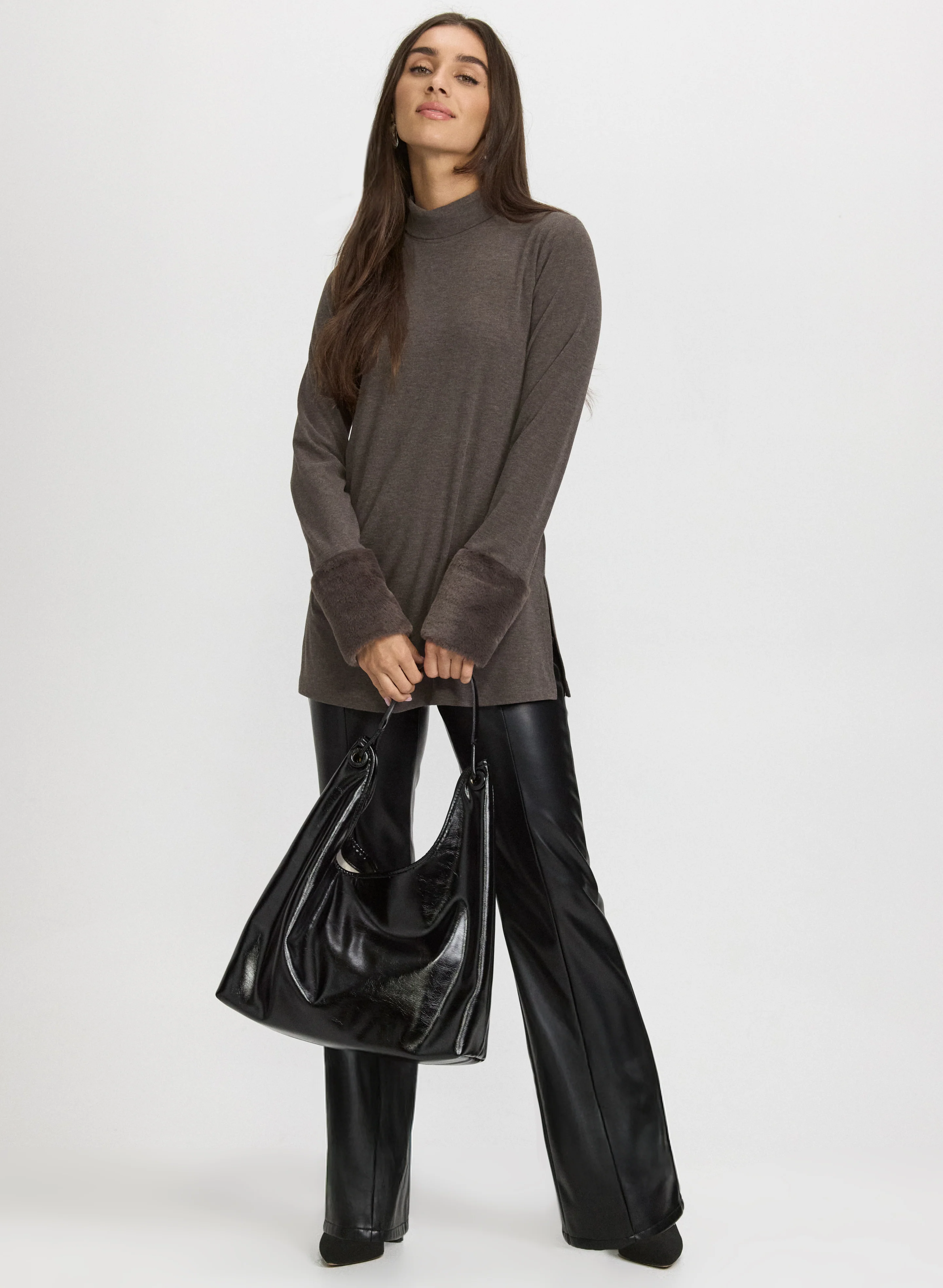 Faux-Fur Cuff Top - Image 3