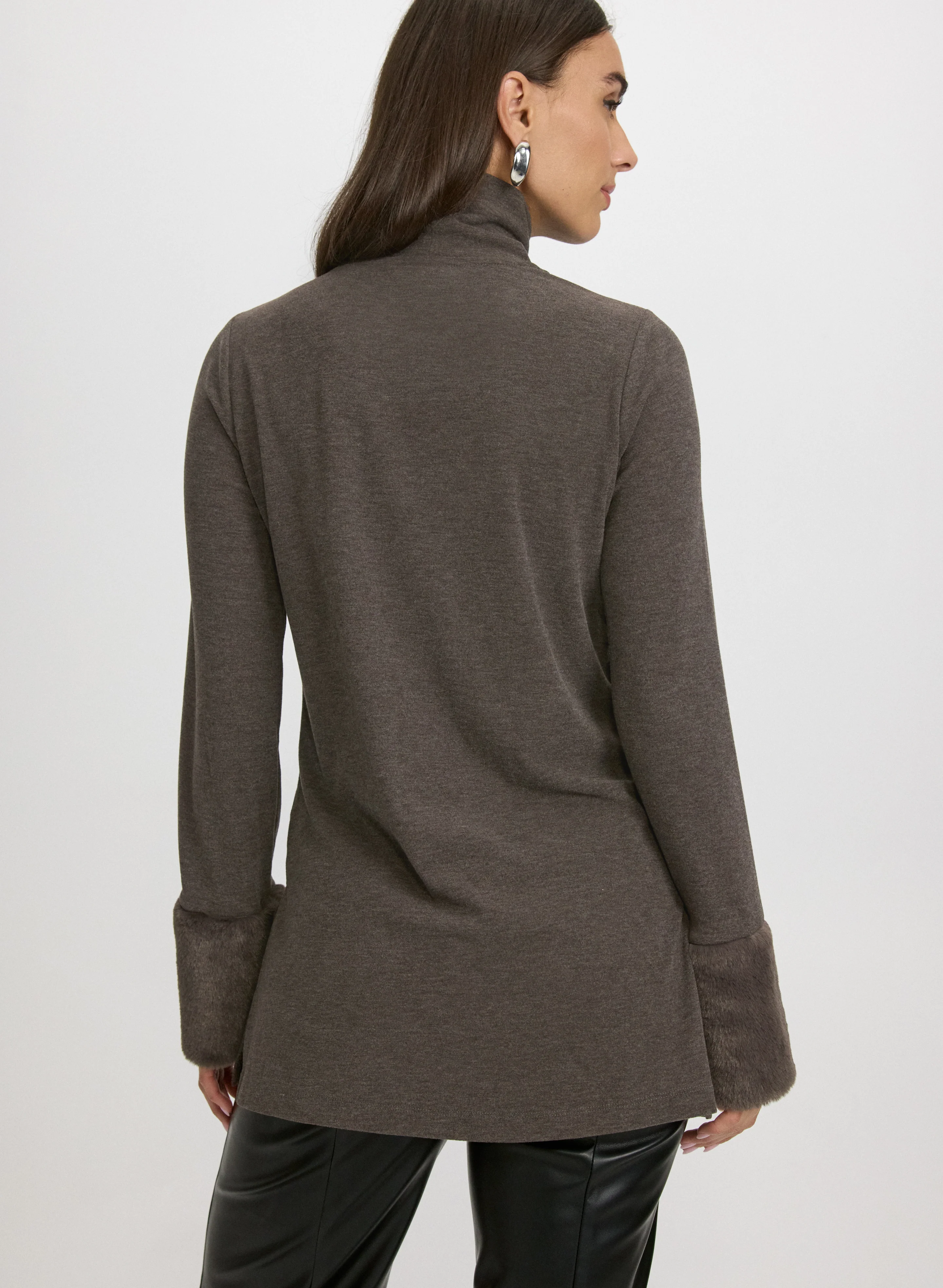 Faux-Fur Cuff Top - Image 4