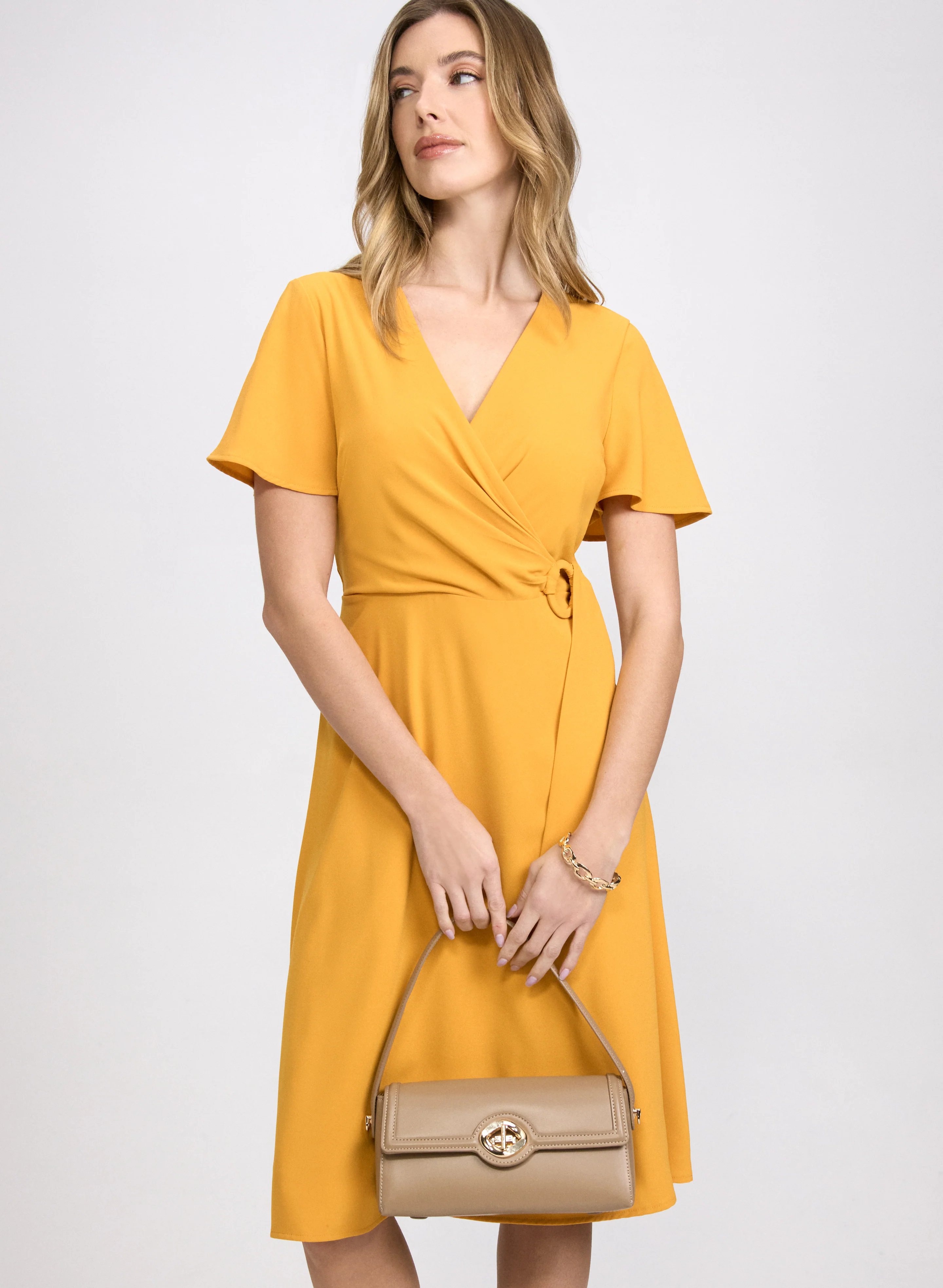 Faux-Wrap Dress - Image 5