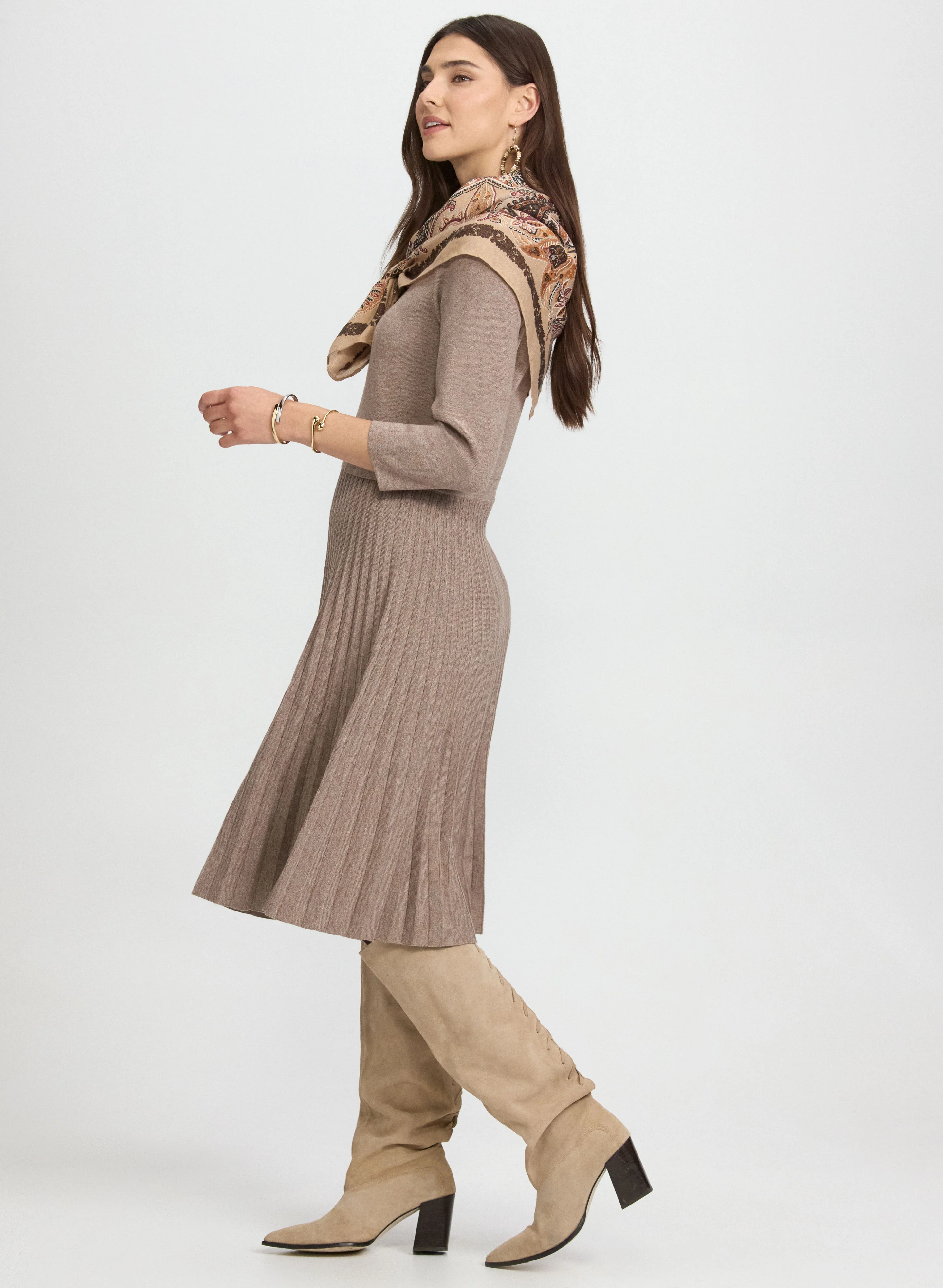 Fit & Flare Knit Dress - Image 2
