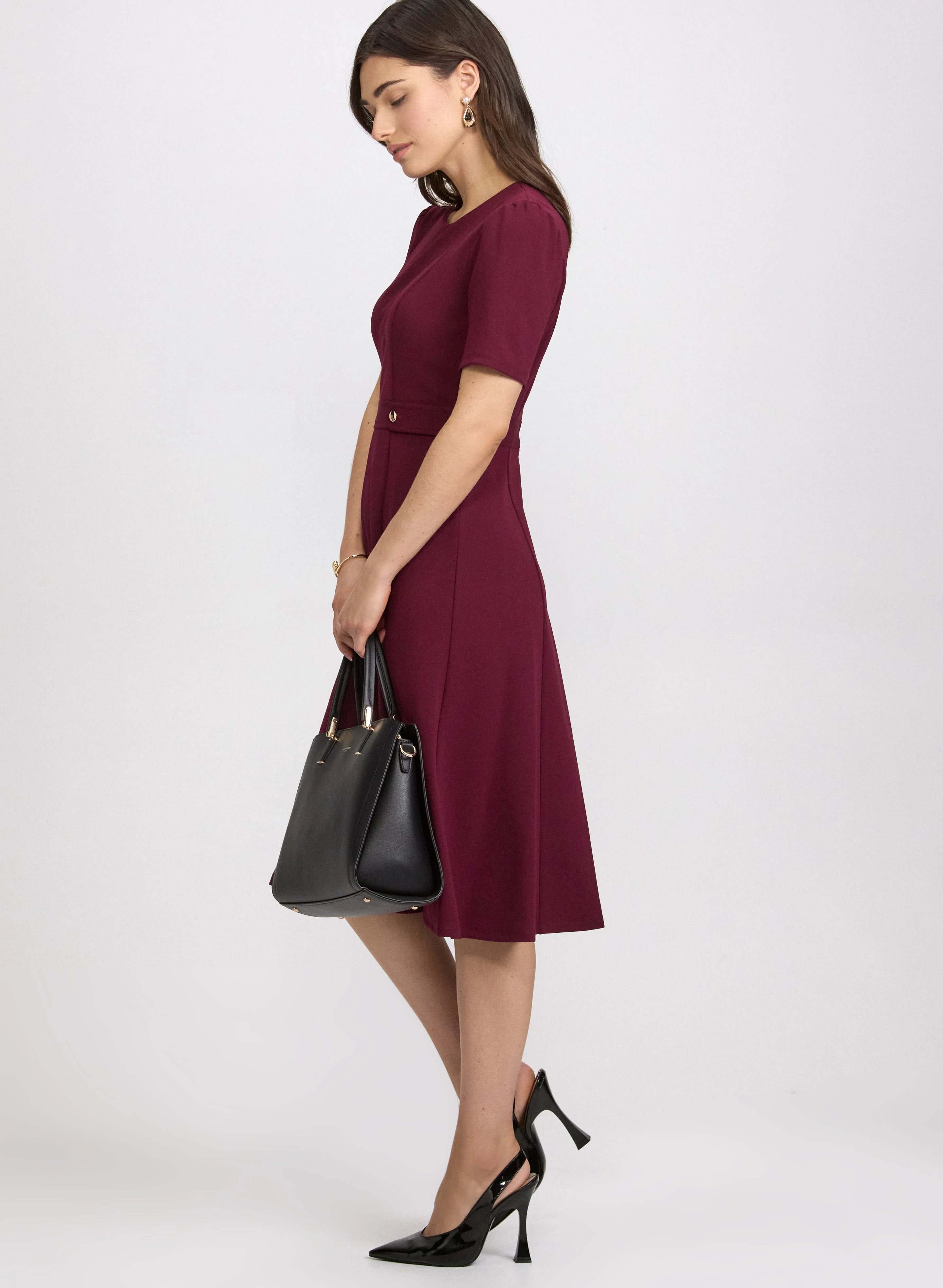 Fit & Flare Midi Dress - Image 3